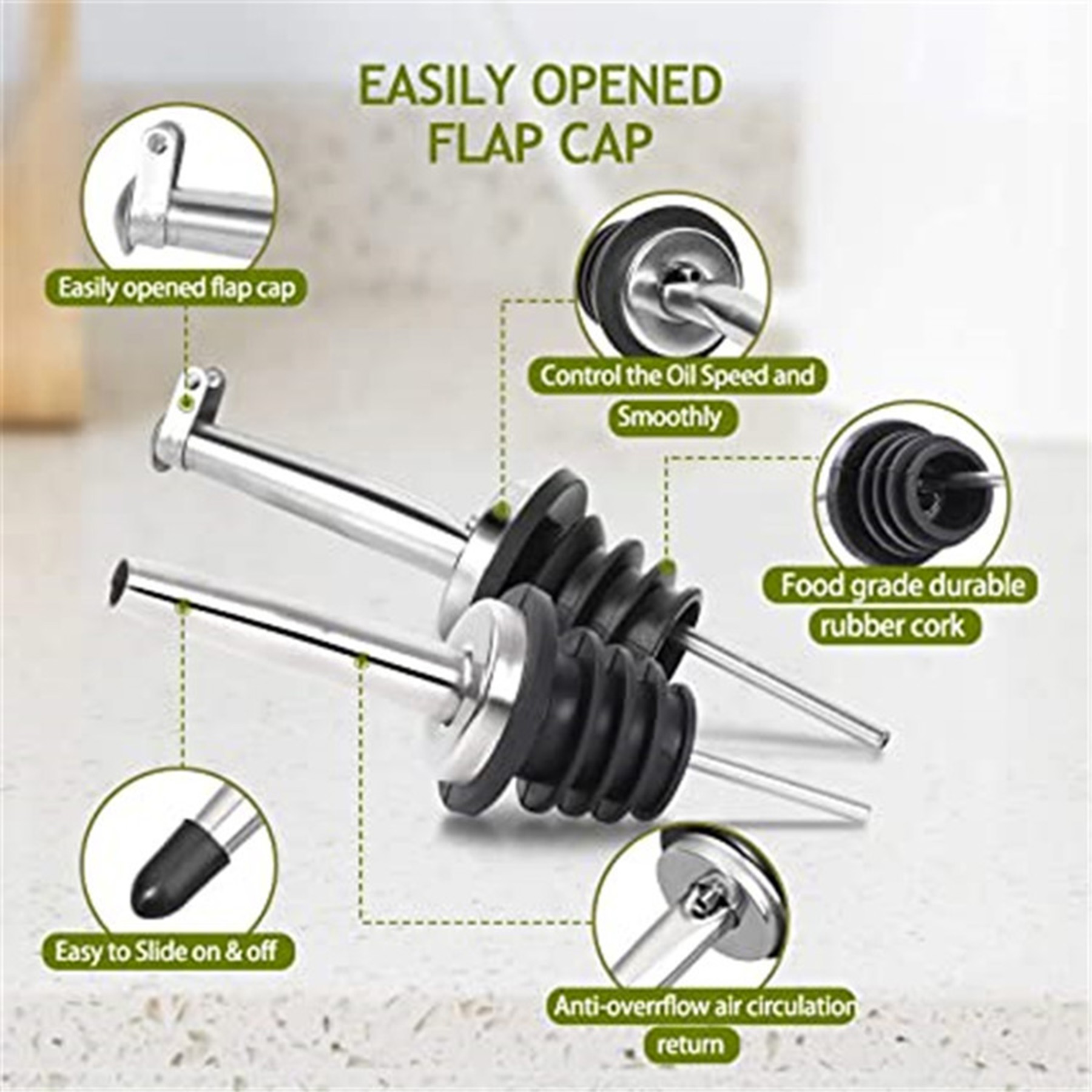 17Oz Glass Olive Oil Bottle Dispenser 2