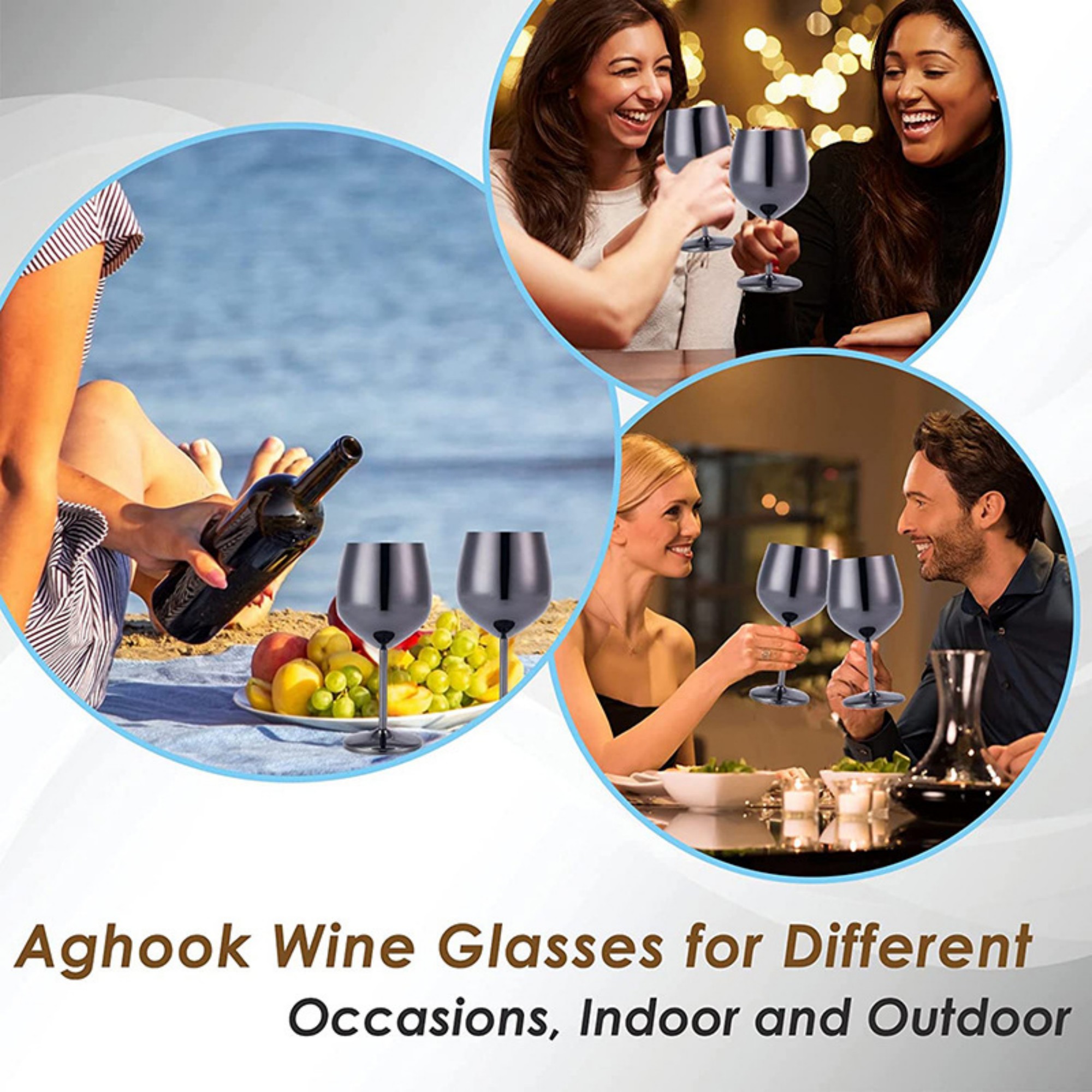 2 Pack 18oz Stainless Steel Wine Cup 1