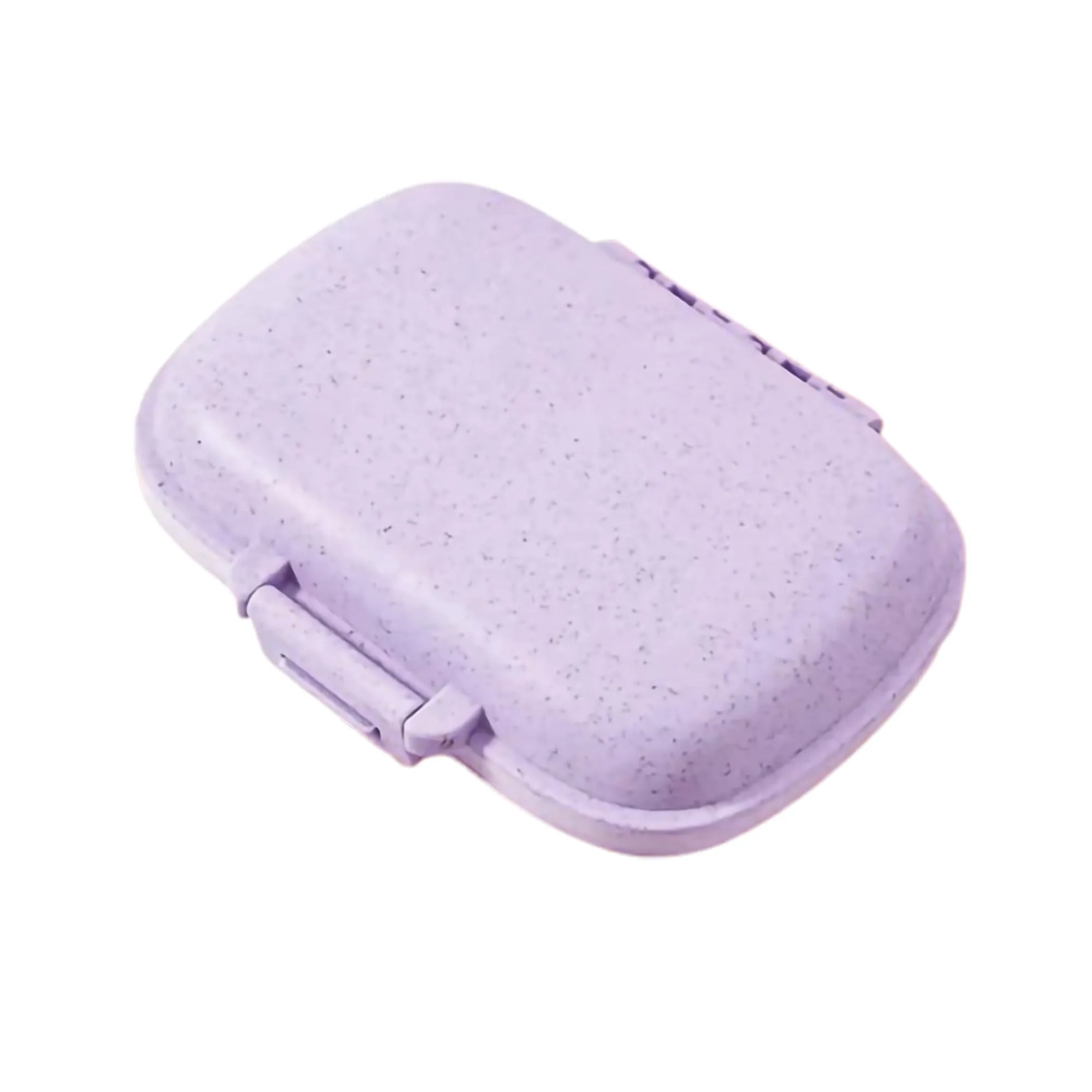 Mini Travel 8 Compartments Eco Wheat Straw Daily Pill Box 5