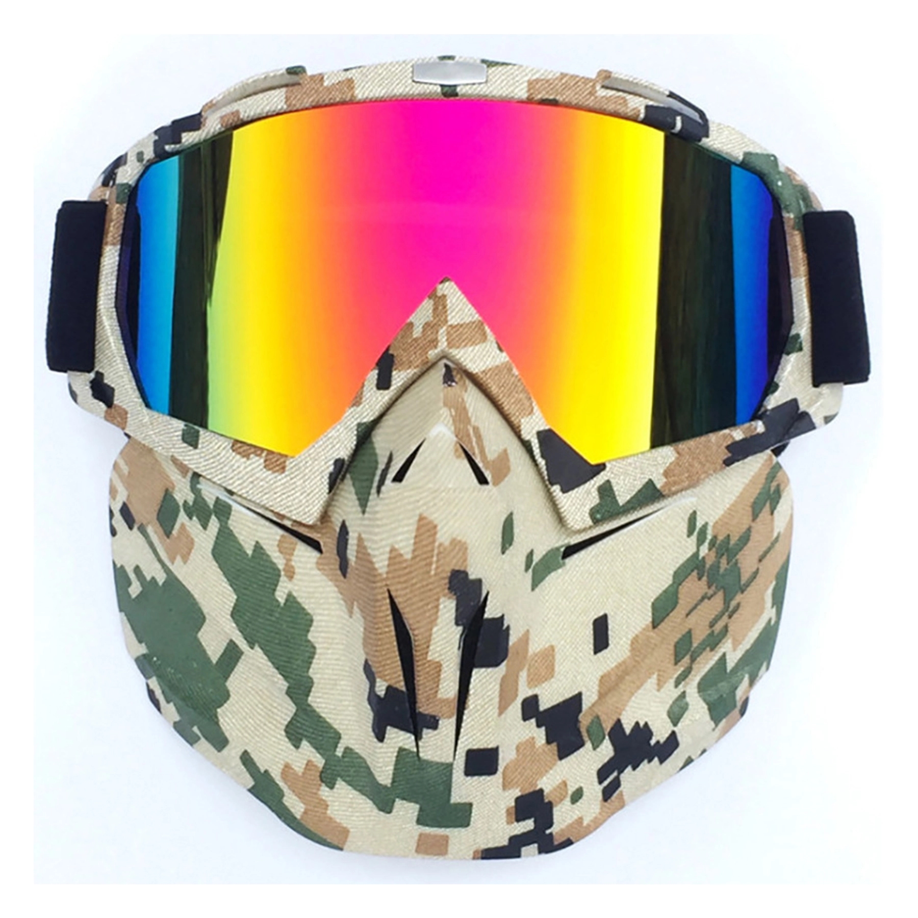 Motorcycle Helmet Riding Goggles Glasses With  Face Mask 7