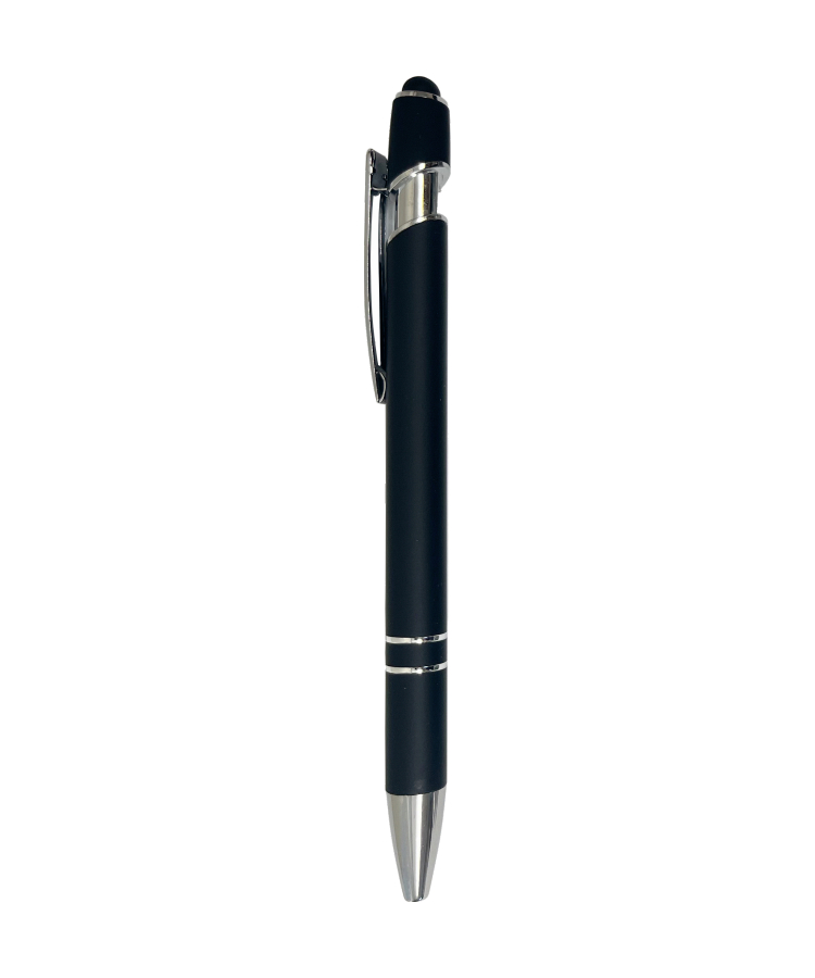 Union Printed - Soft Rubber Finish Click Metal Ballpoint Stylus Pen 4