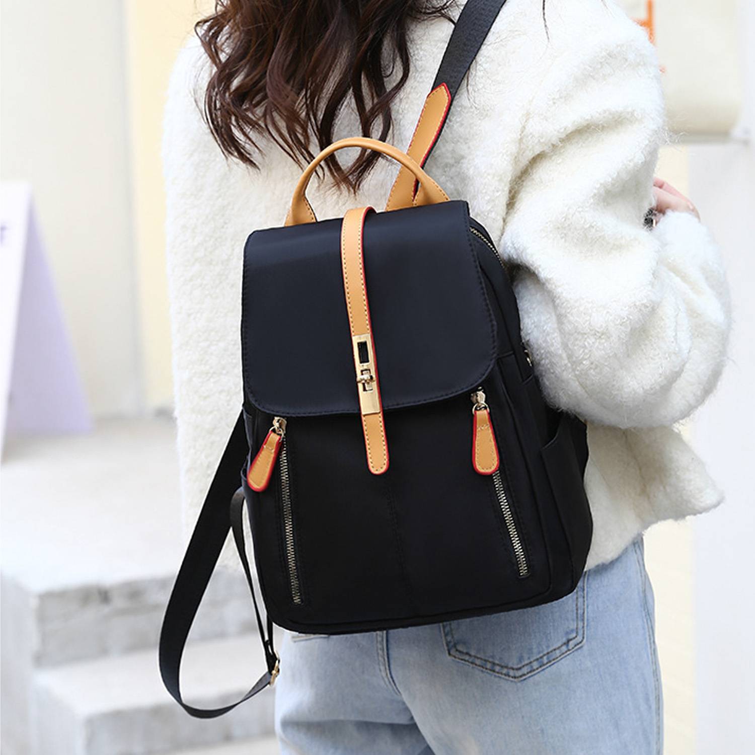 Oxford cloth leisure backpack 7