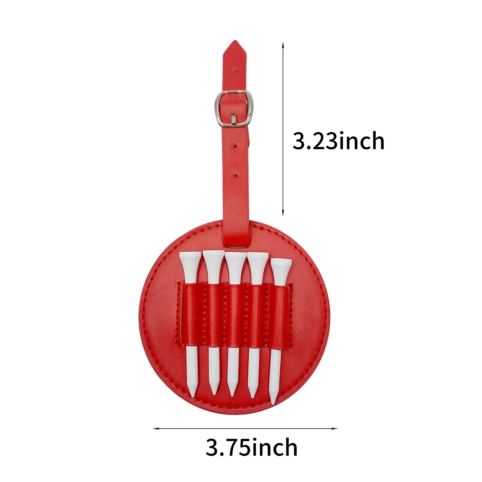 Leather Golf Tee Holder and Ball Stand for Convenient 4