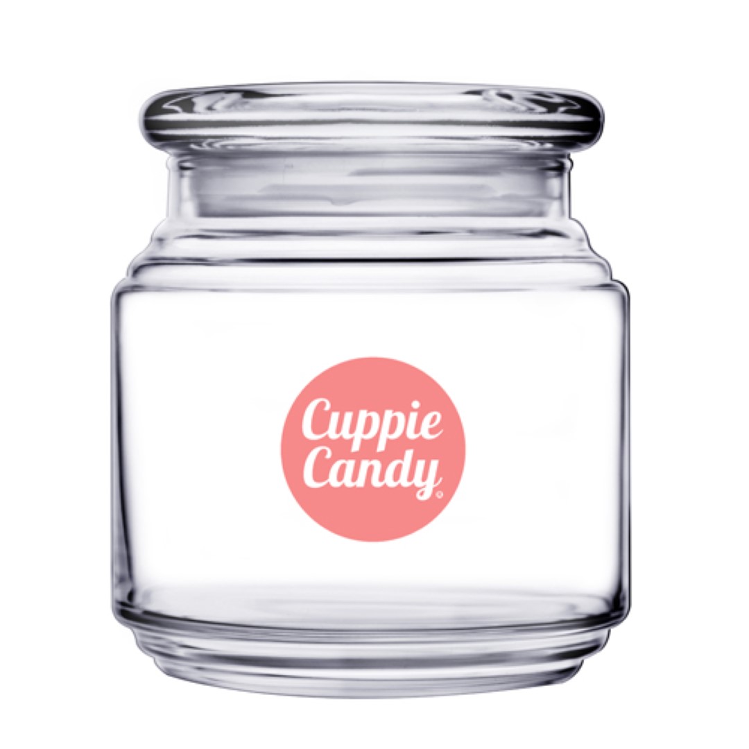 16 Oz. Round Glass Candy Jar w/Lid