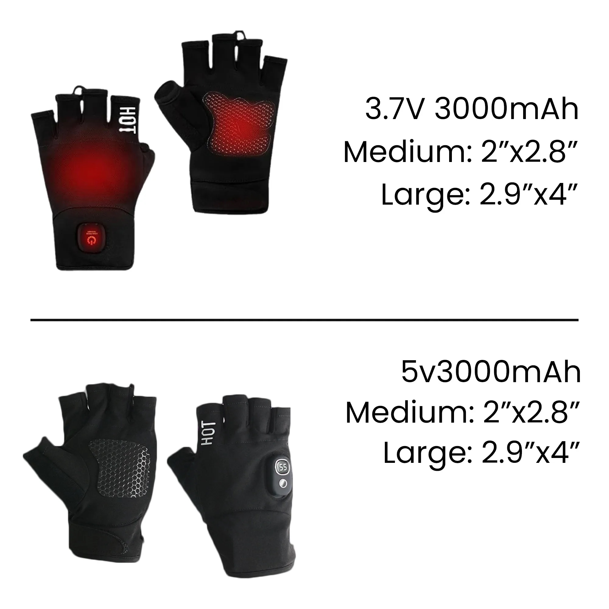 Heated Fingerless Gloves 5