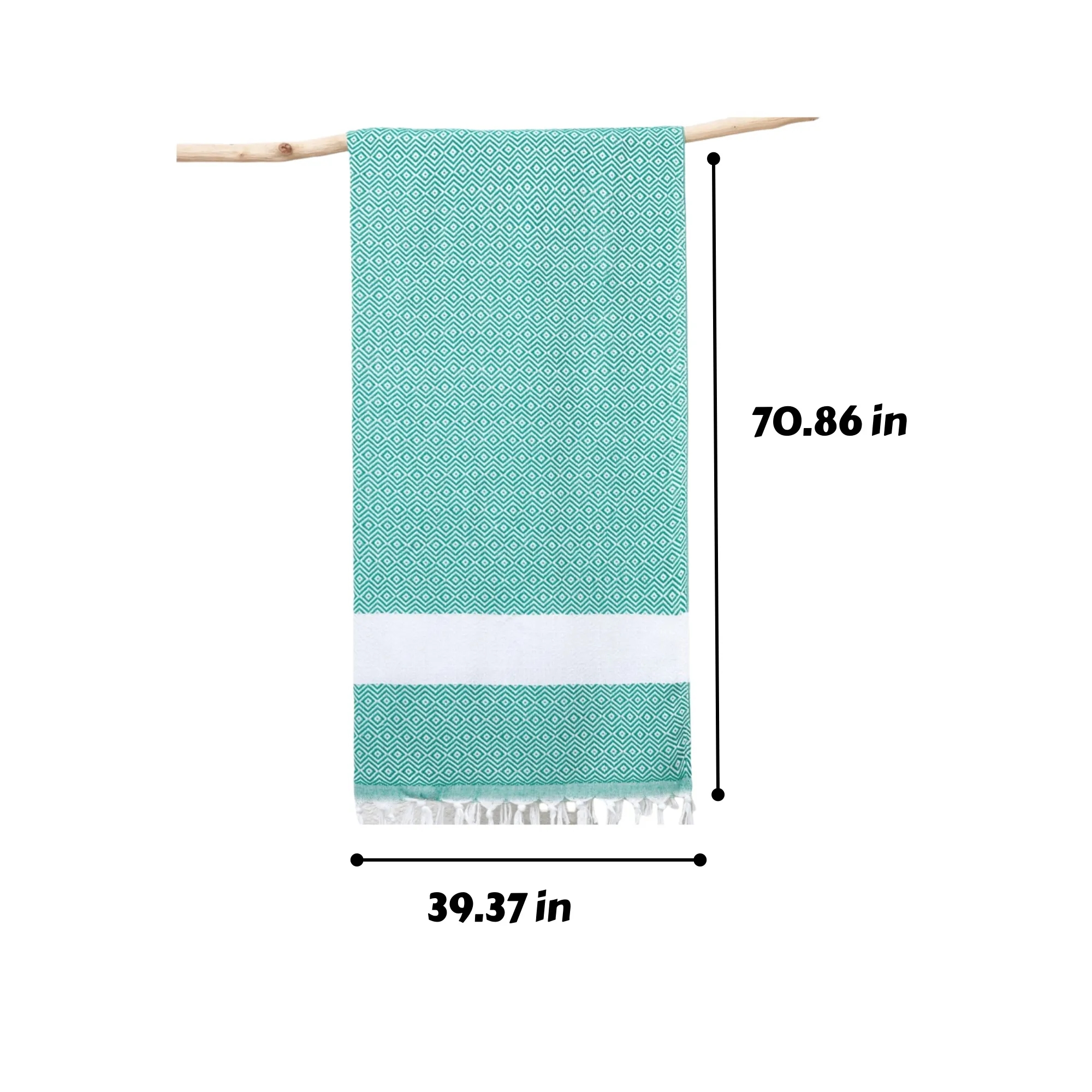 Diamond Pattern Turkish Beach Towel Large 2