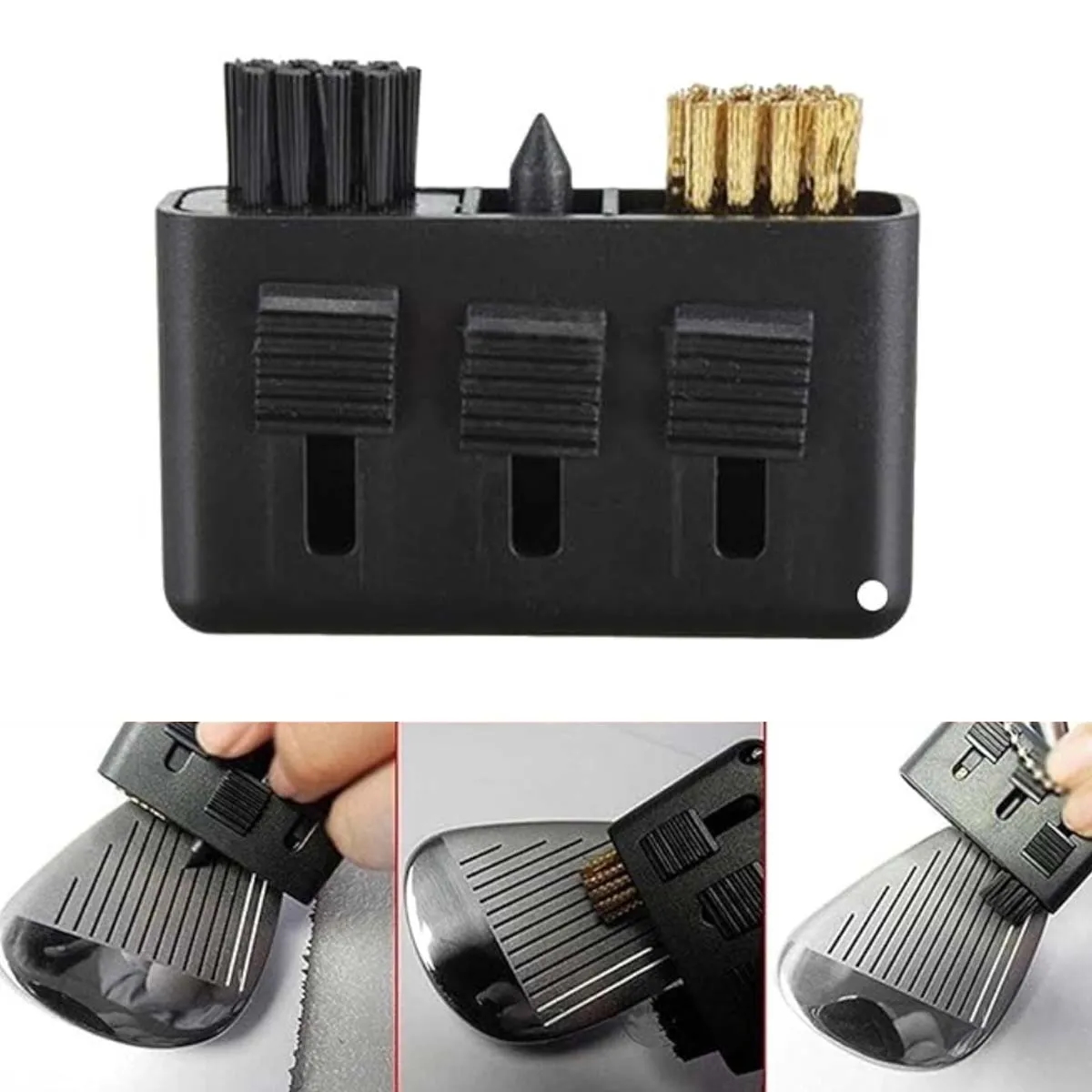 Custom 3-in-1 Golf Slot Cleaning Brush 2