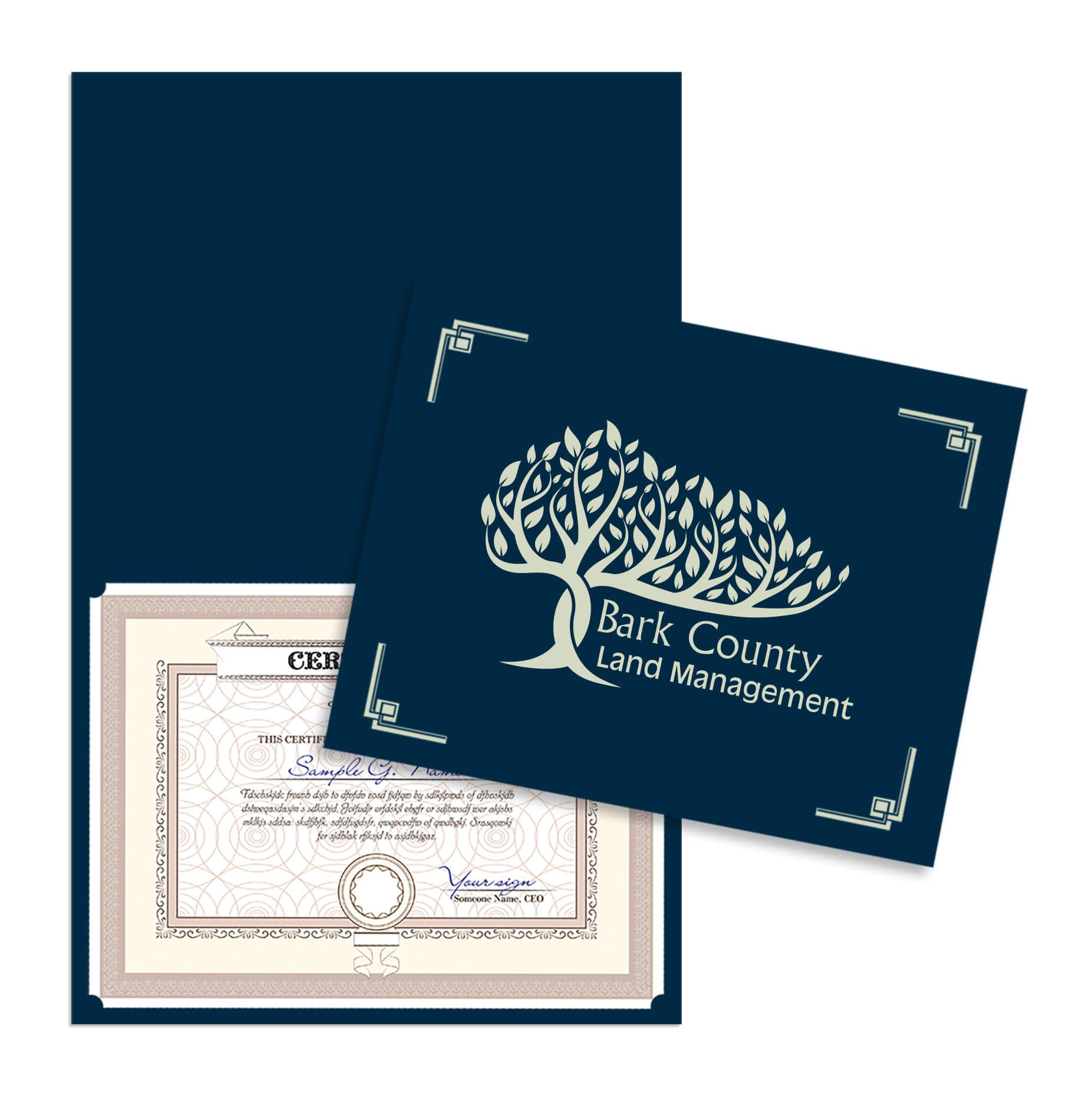 Linen Certificate Holder 6