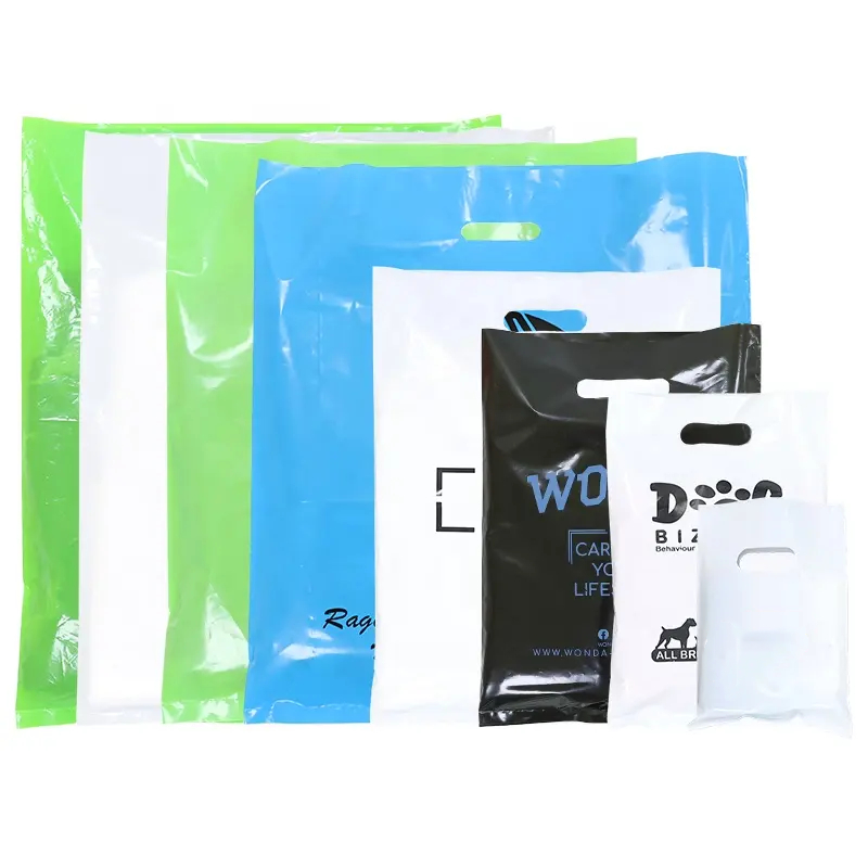 Recyclable Die Cut Handle Plastic Bag (14"x18") 1