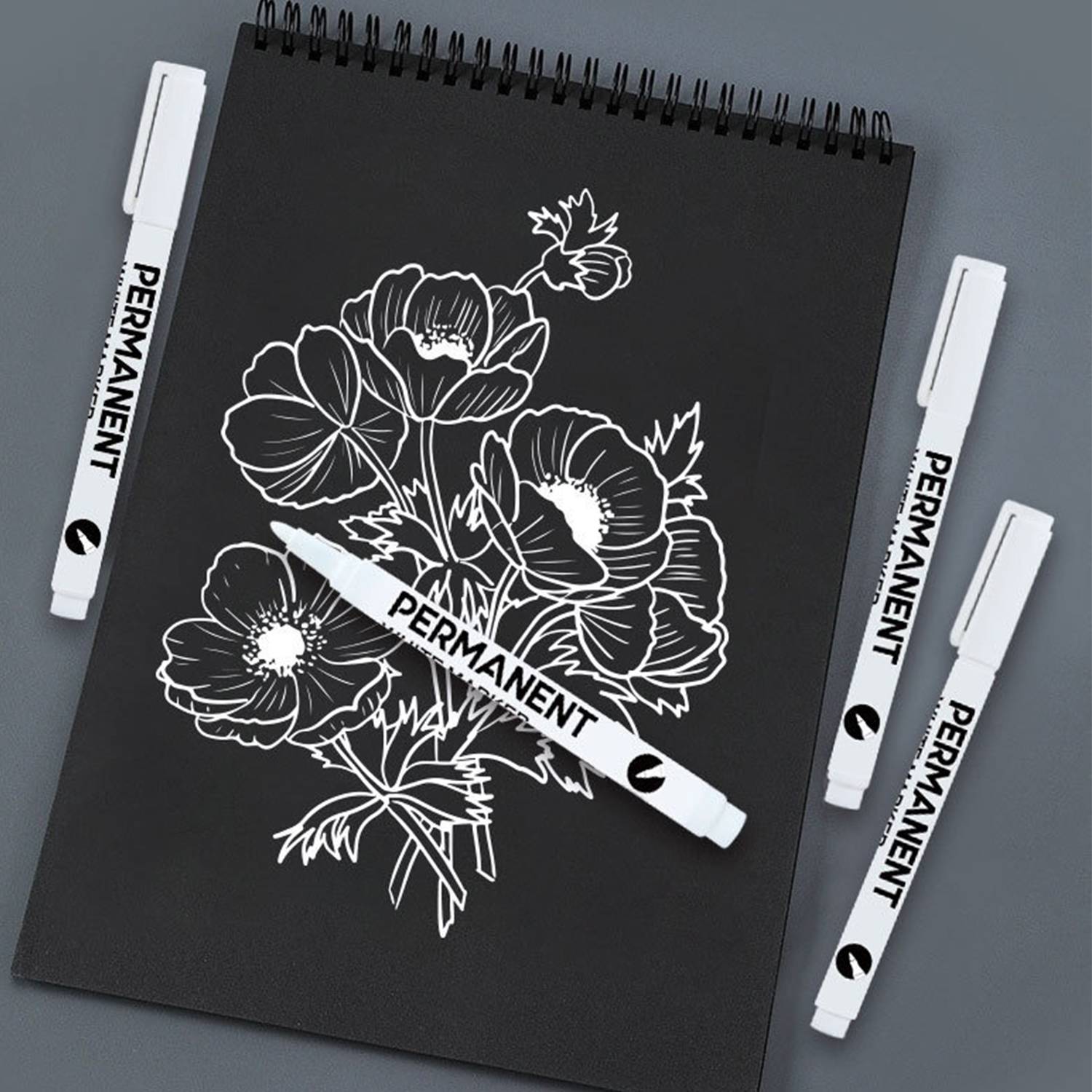 12 Pack White Permanent Marker Pens 2