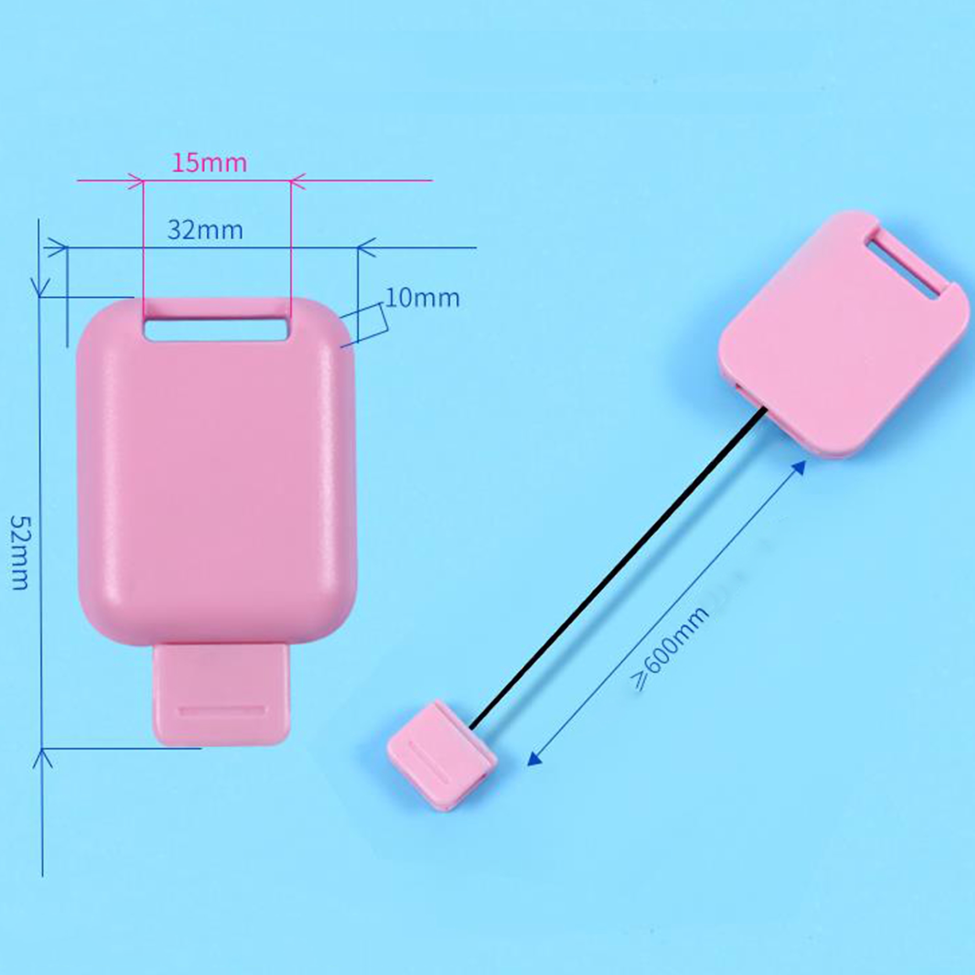 Pastel Square Retractable Badge Holder 3