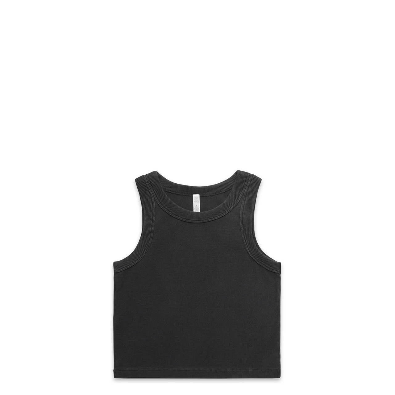 Wo's Faded Organic Rib Crop Tank | 4035 2
