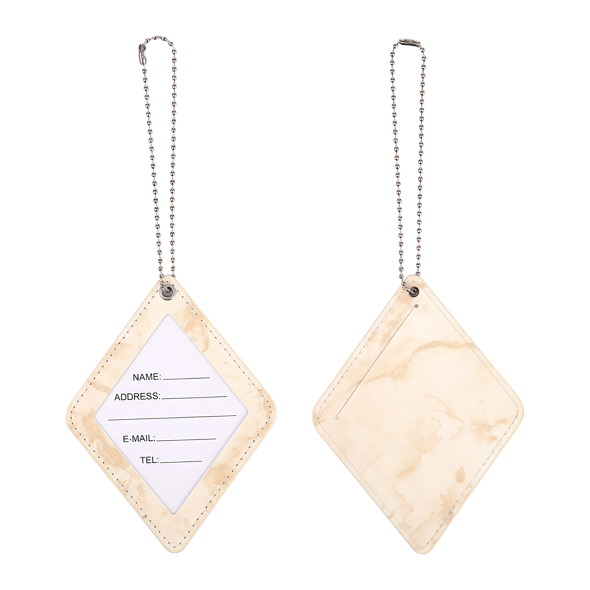 Marble Pattern Diamond Luggage Tag 2