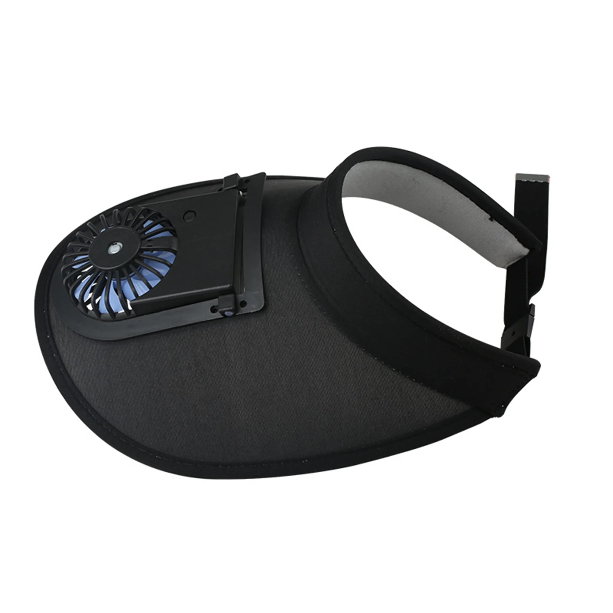 USB Fan Sun Hat Wide Brim Portable Running Visor Cap 8