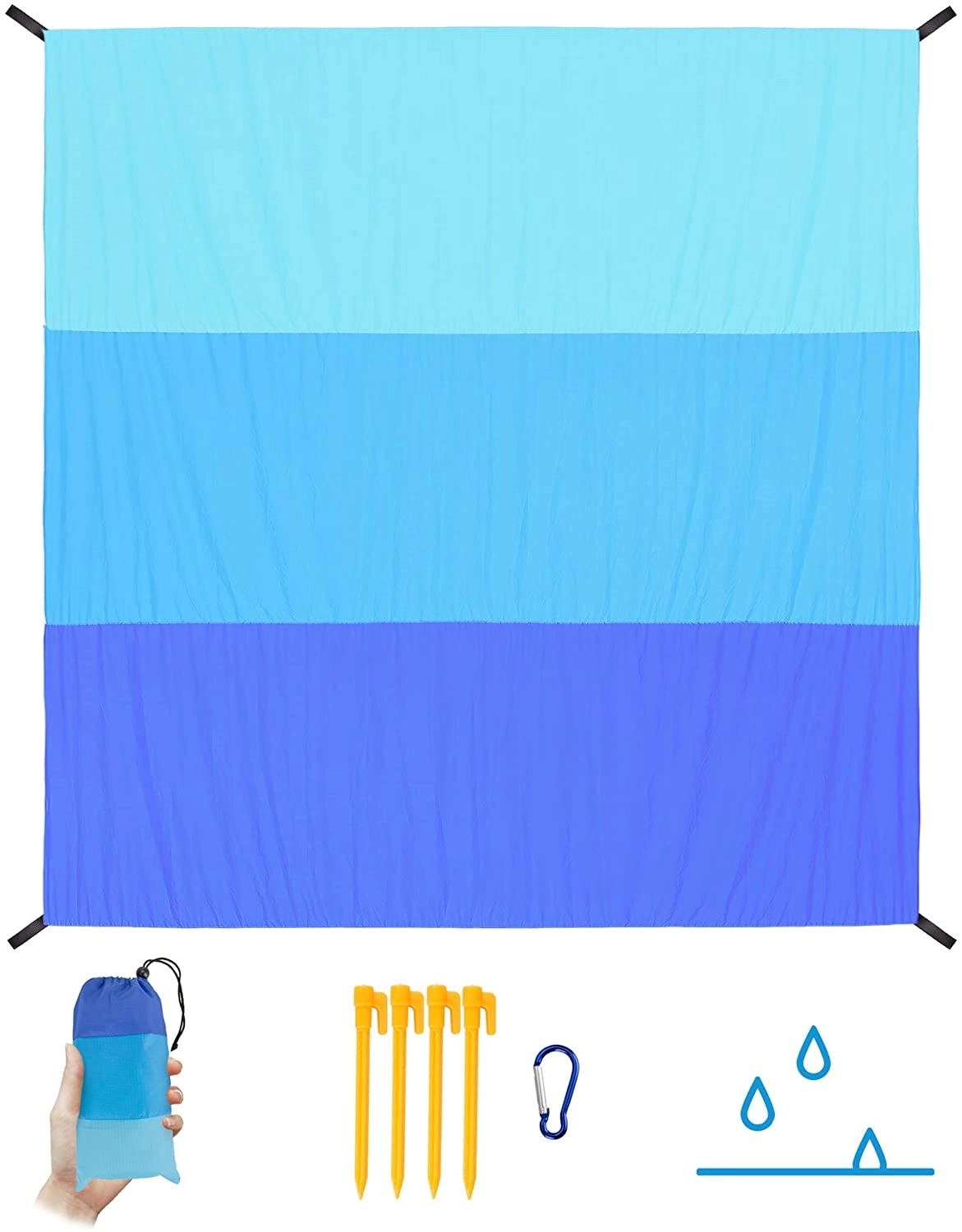 Sandproof Beach Waterproof Picnic Blanket Compact 4