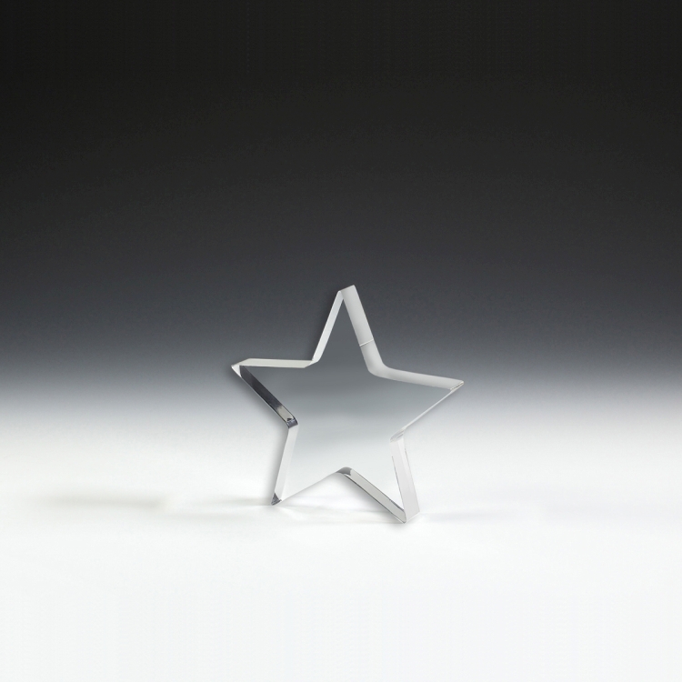 1/2" Star Acrylic Paperweight - 5" x 5" x 1/2" -2412L (Laser) 2
