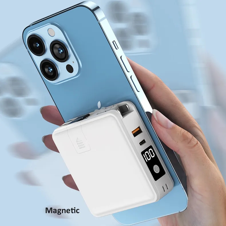 15000mAh Portable Power Bank Built-in Cable and AC Wall Plug 3