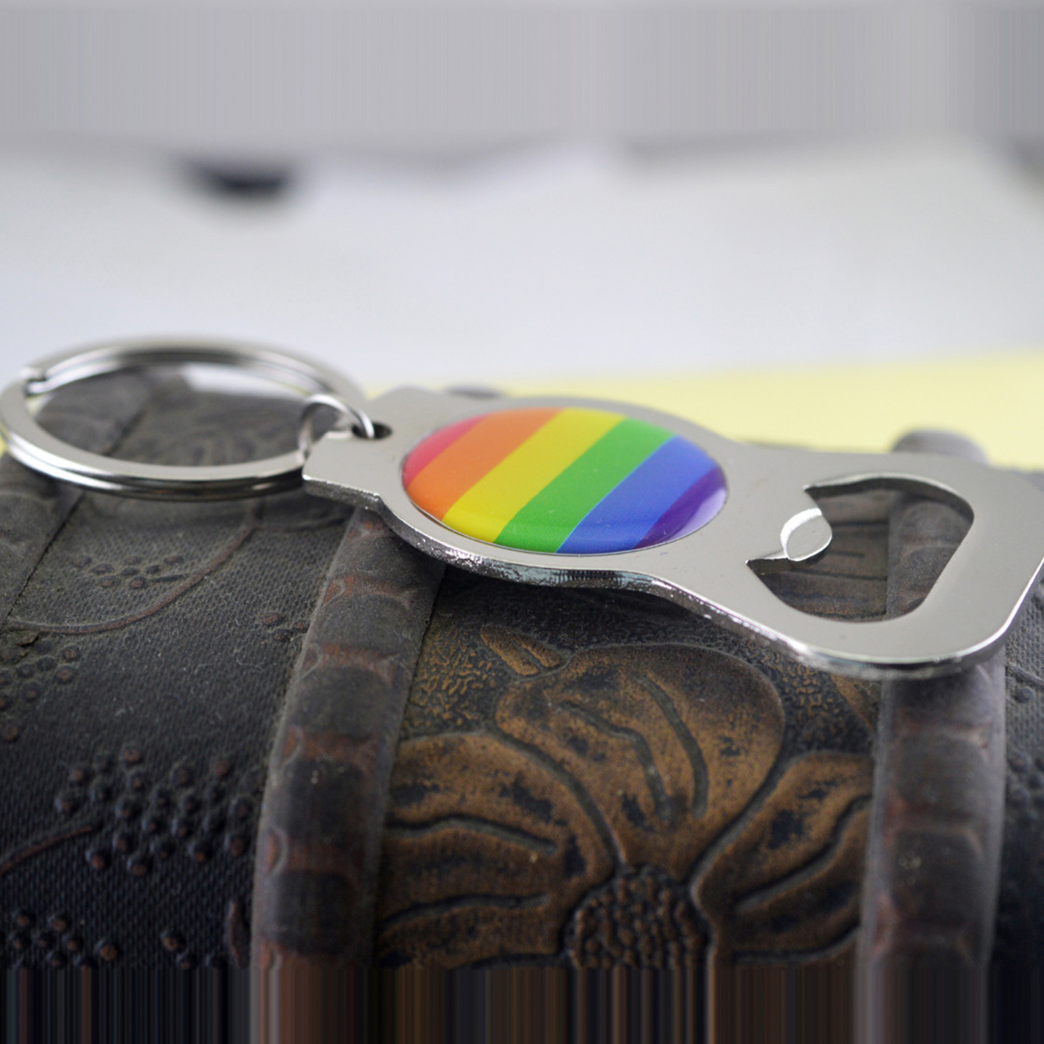 LGBT Rainbow Metal Bottle Opener Keychain 6