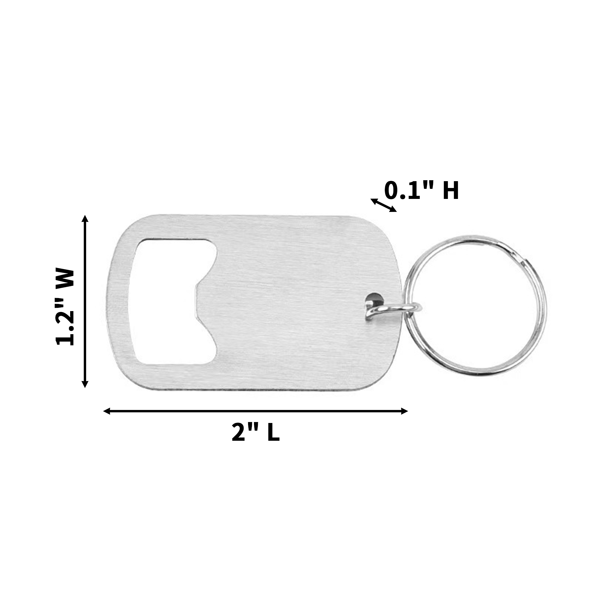 Stainless Steel Pocket Lever Key Ring 2" Length X 1.2" Width X 0.1" Height 3