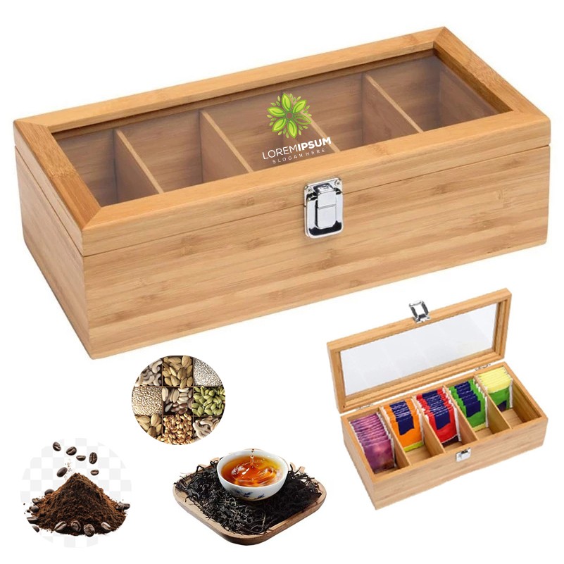 Bamboo Tea Storage Box 3