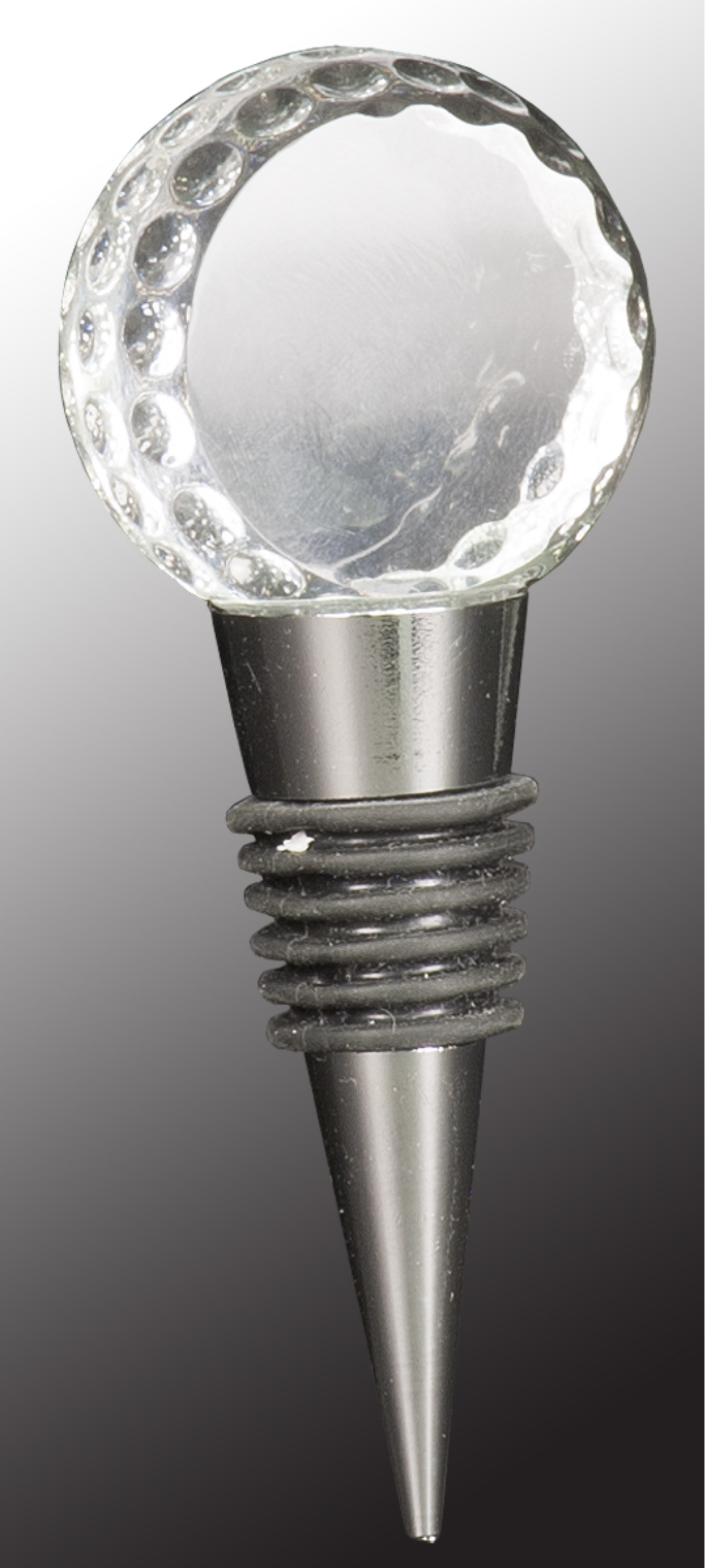 4" Crystal Golf Ball Wine Stopper Award 3