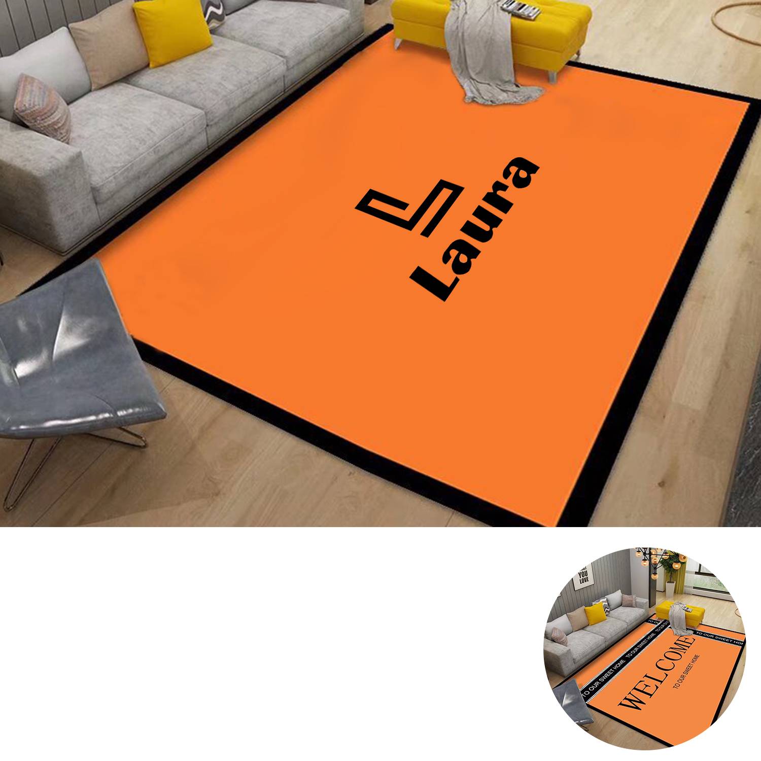 Living room sofa coffee table carpet 2
