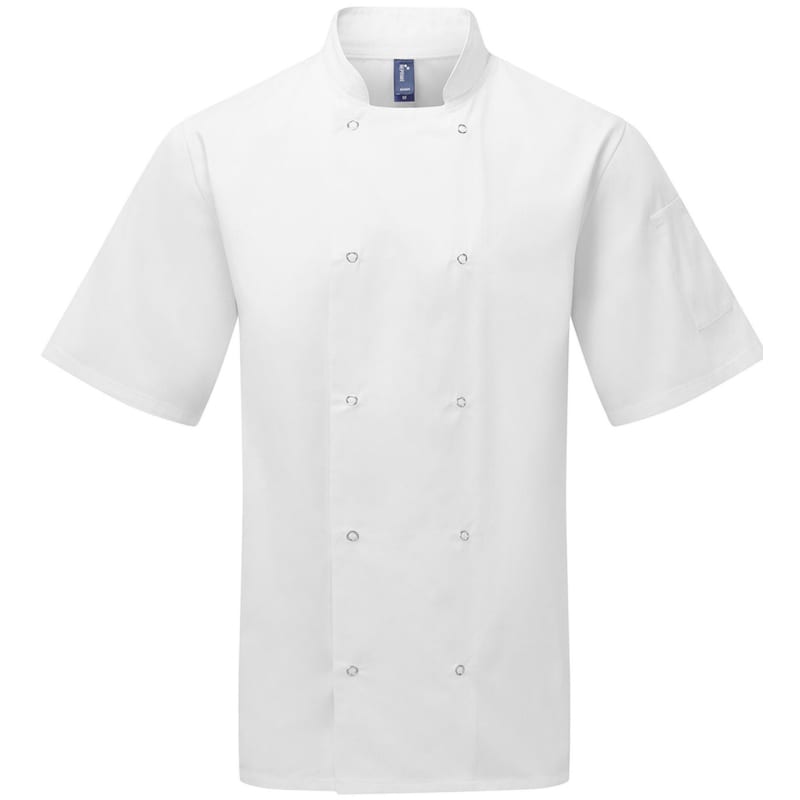 Artisan Collection By Reprime Unisex Studded Front Short-Sleeve Chef's Jacket 18