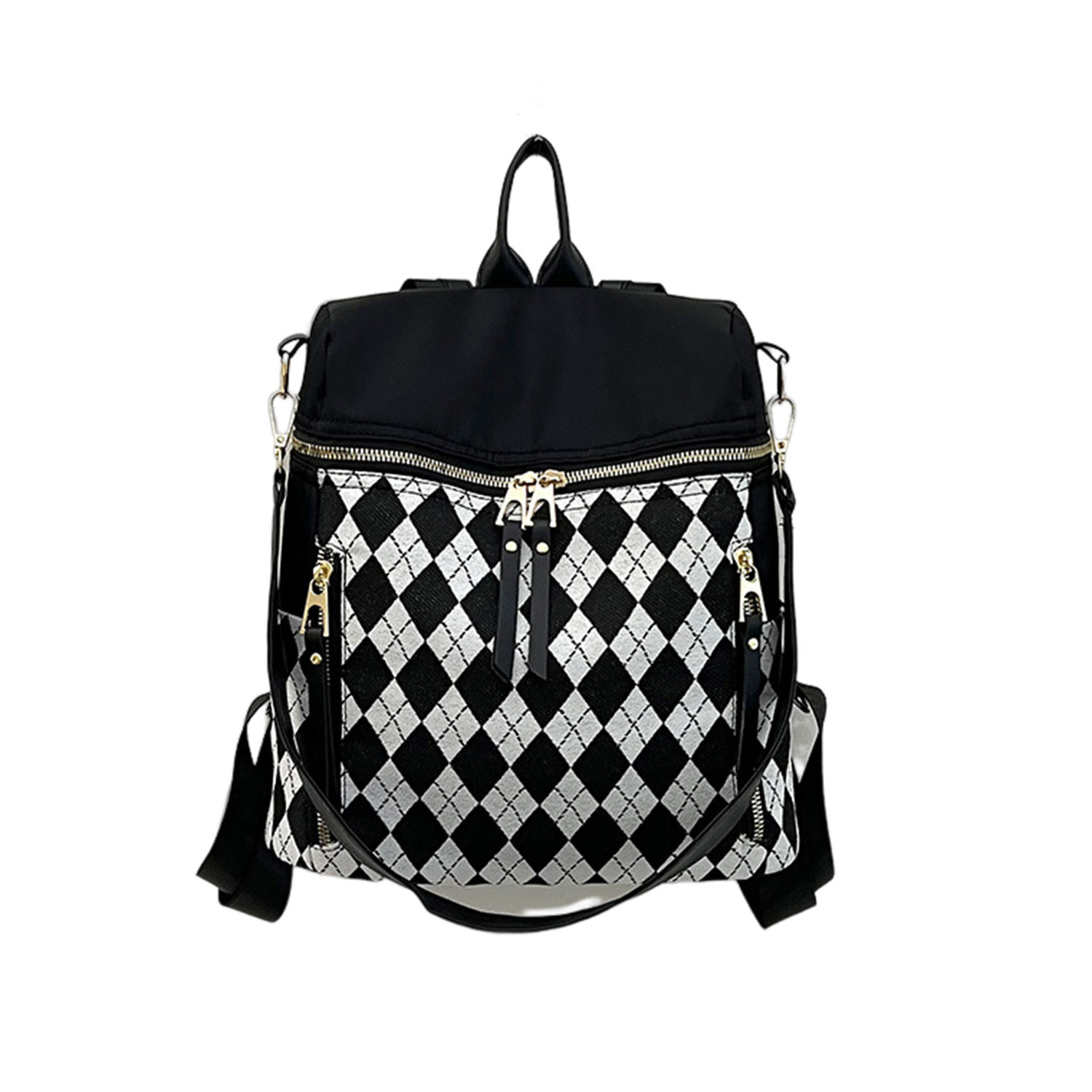 Nylon Fitness Diamond pattern Tote bag travel backpack 5