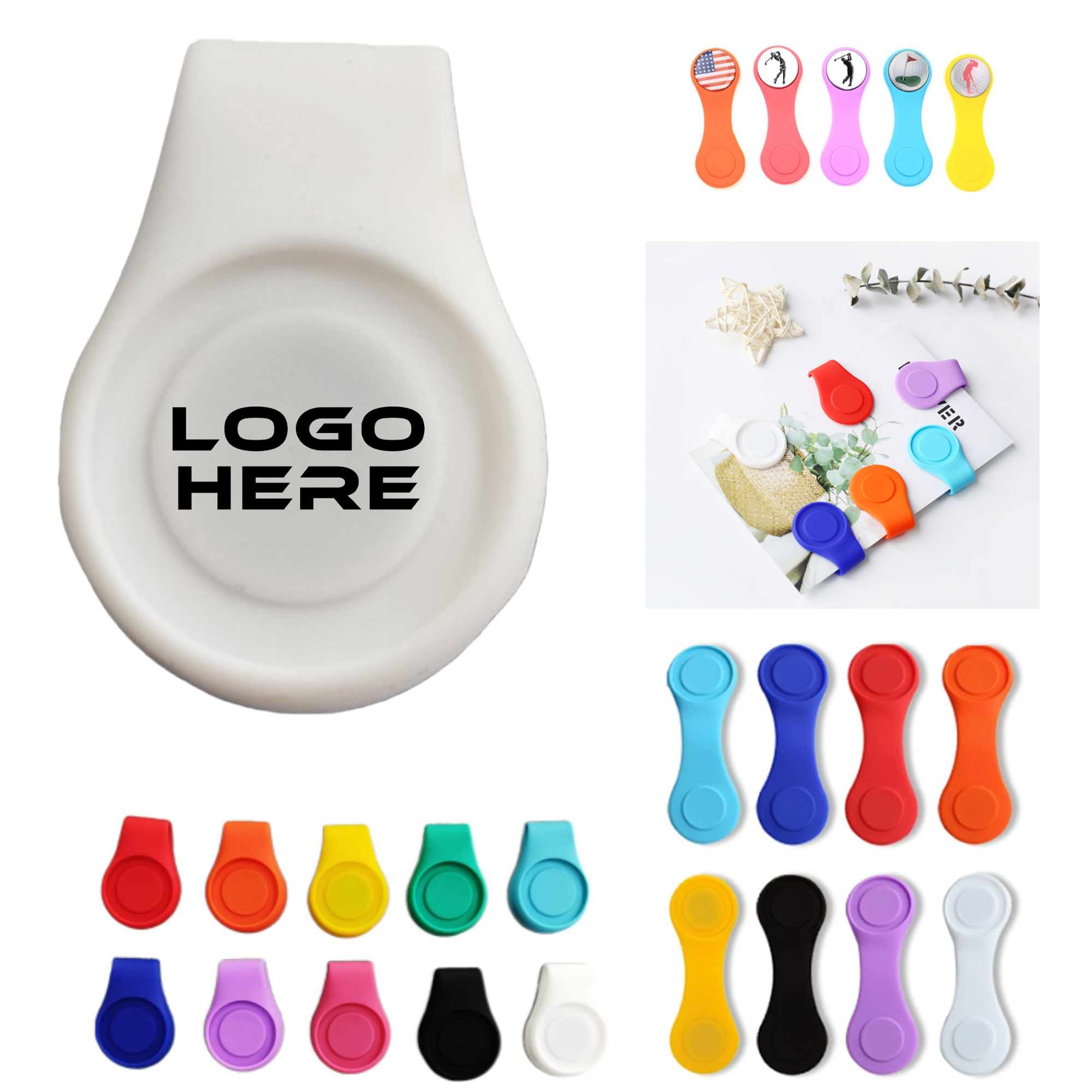 Custom Magnetic Silicone Golf Hat Clip 11