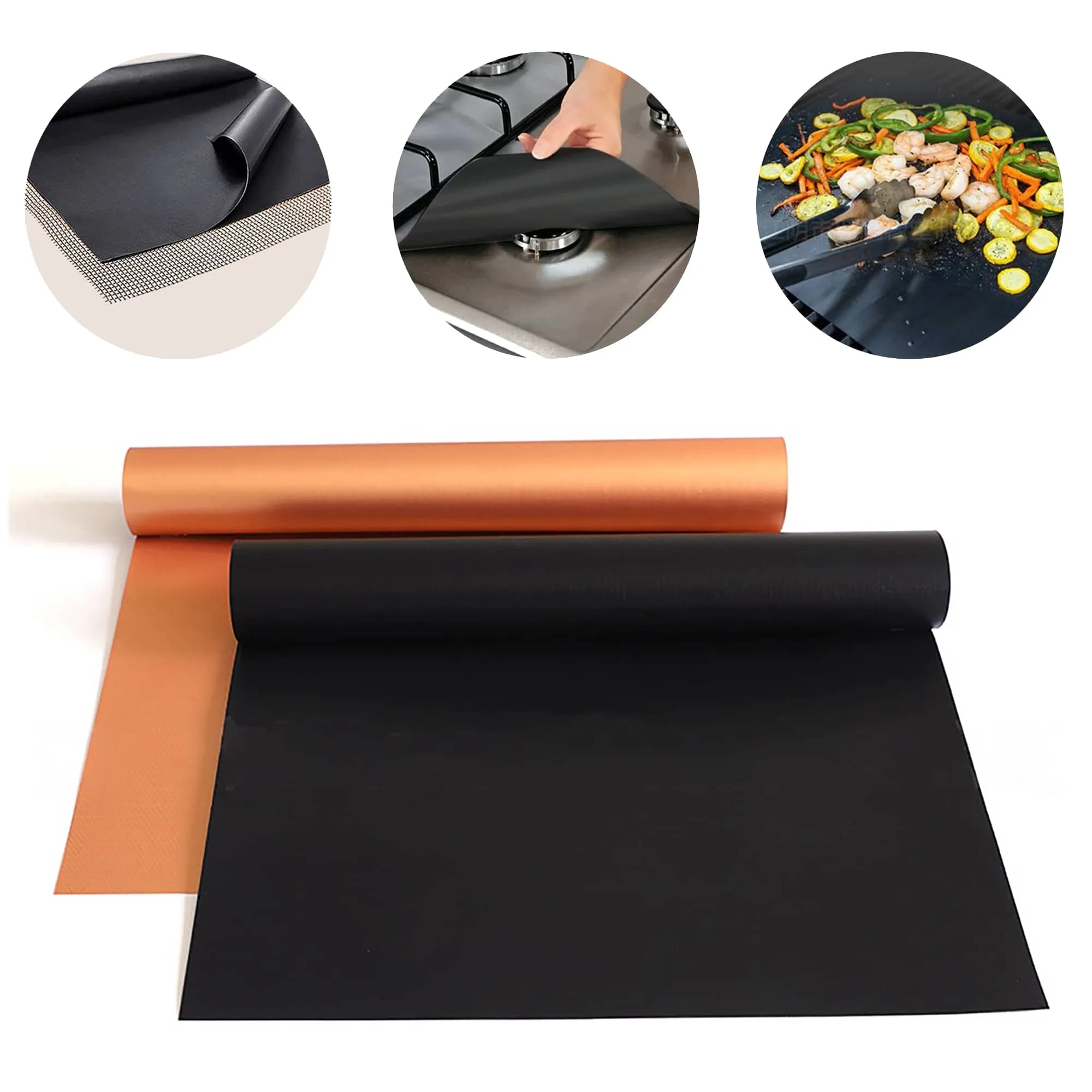 Polytetrafluoroethylene Non Stick BBQ Grilling Mat 1