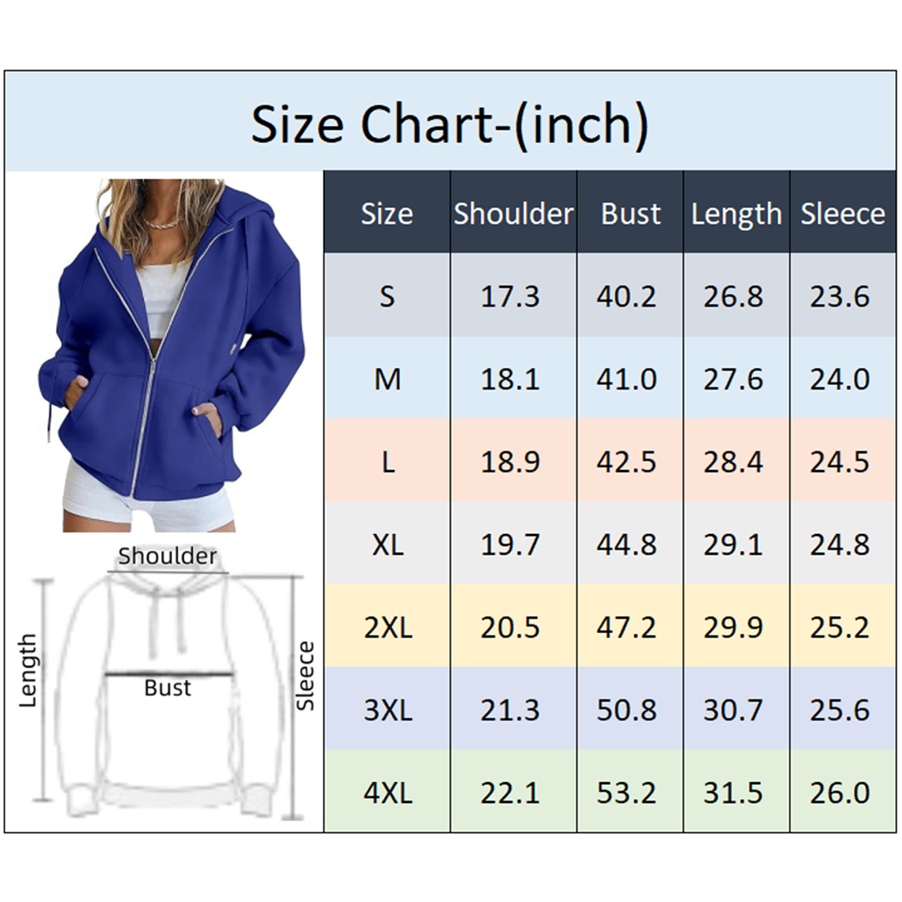 Women's Hoodies Casual Long Sleeve Track Jacket 12