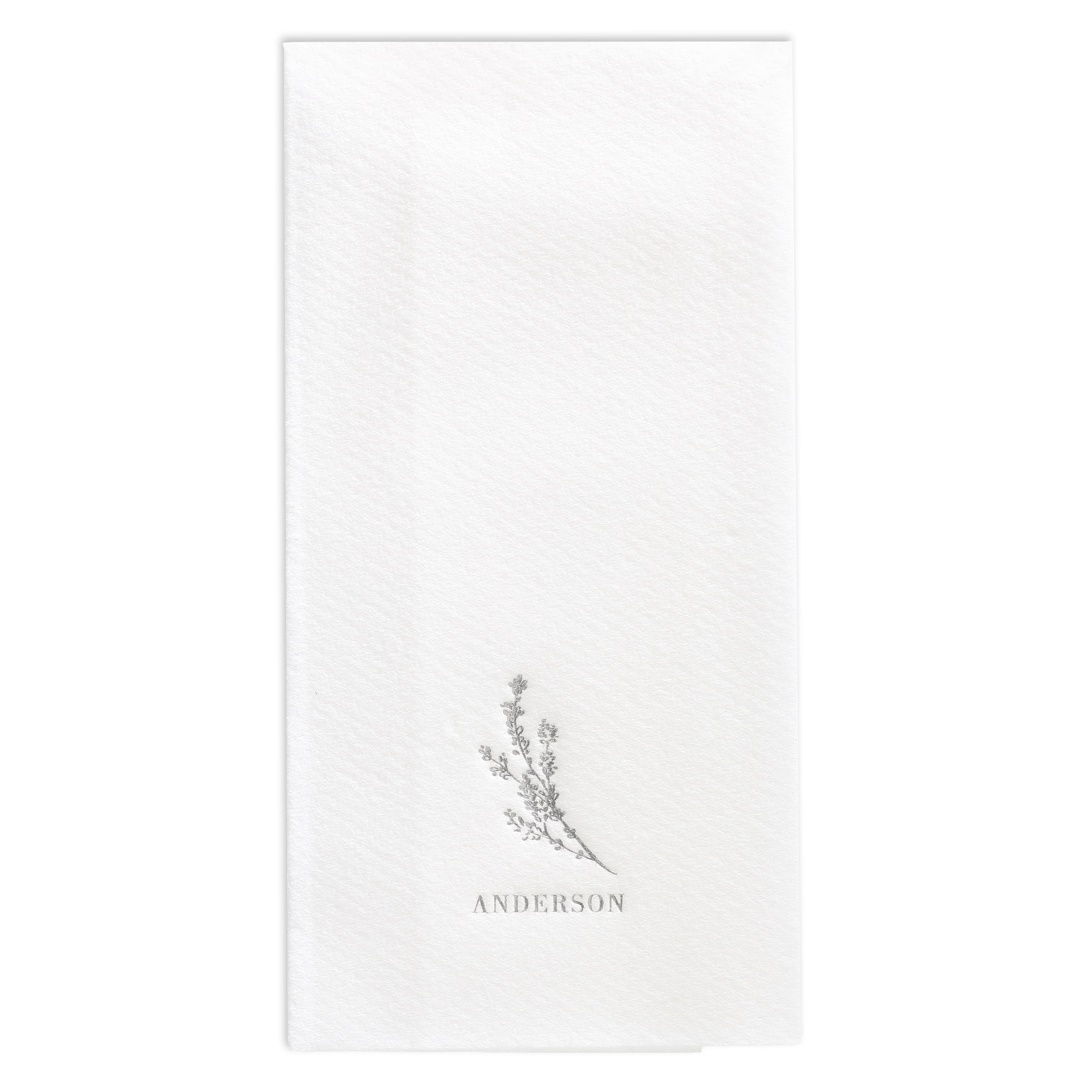 Wispy Floral Premium Guest Towel w/uncoined Edge (White) 2