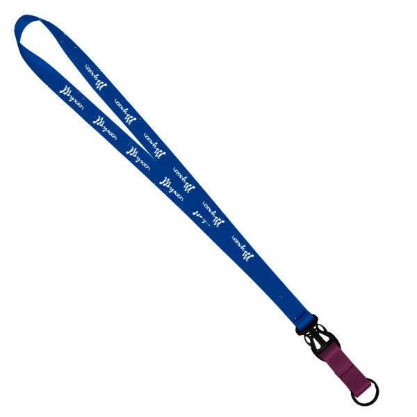 3/4" Multi color (Top and bottom) Nylon Lanyard with Plastic Slide Buckle R 324