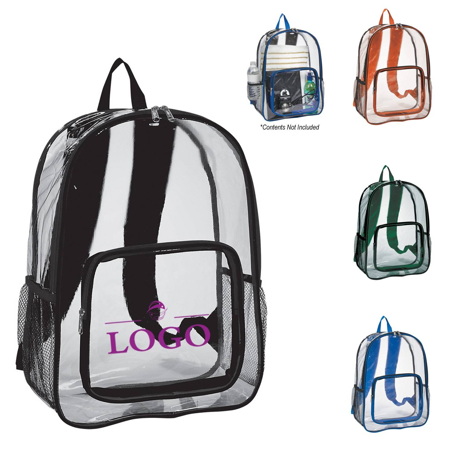 Heavy Duty PVC Transparent Clear Backpack for Stadium And School 2