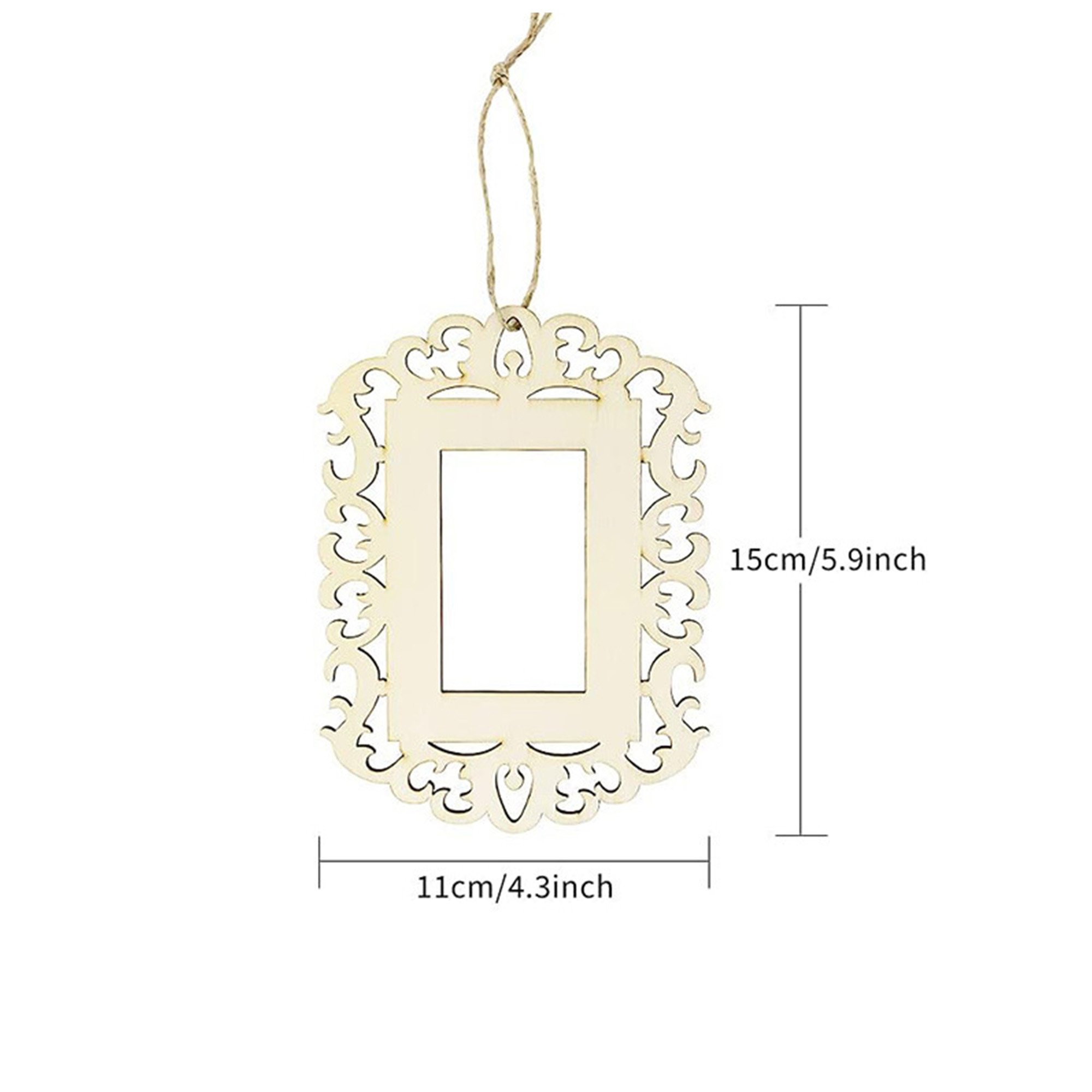 Wooden Picture Frames Unfinished Photo Decoration DIY 2