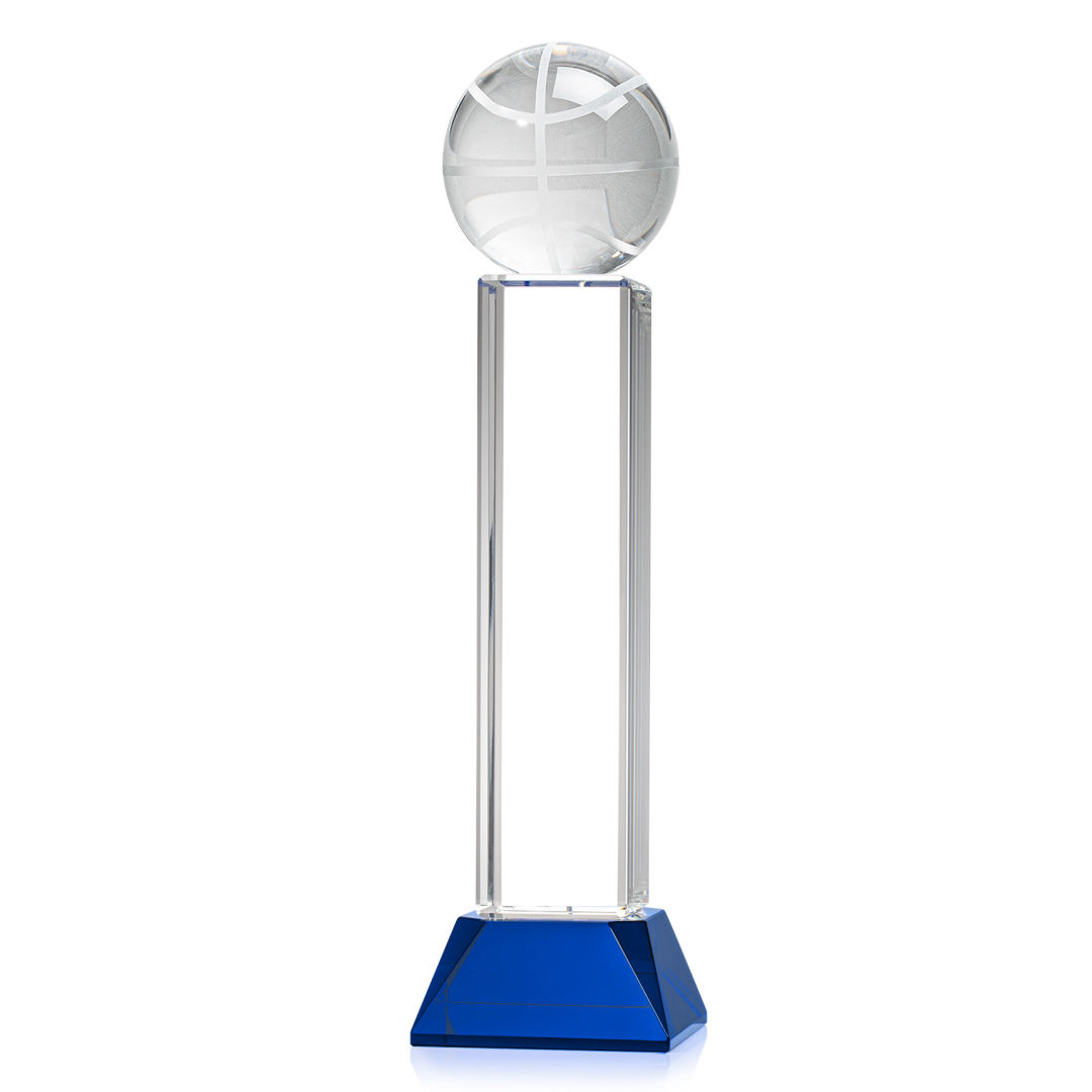 Basketball Award on Stowe Base - Blue 2
