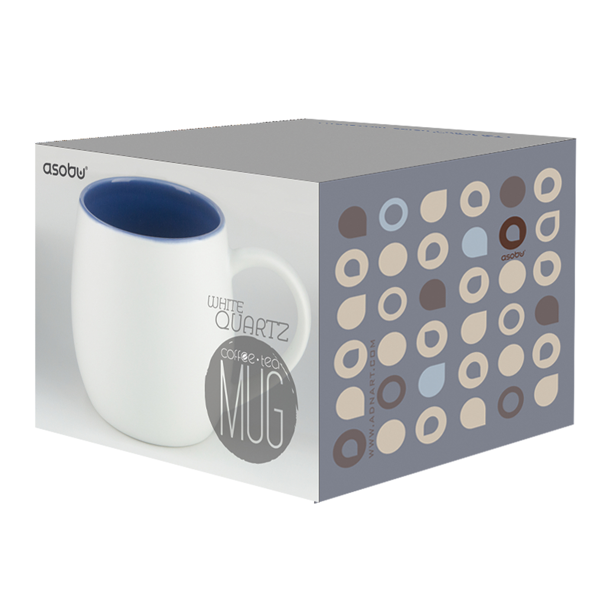 12 Oz. Screen Print White Quartz Tea & Coffee Mug 2