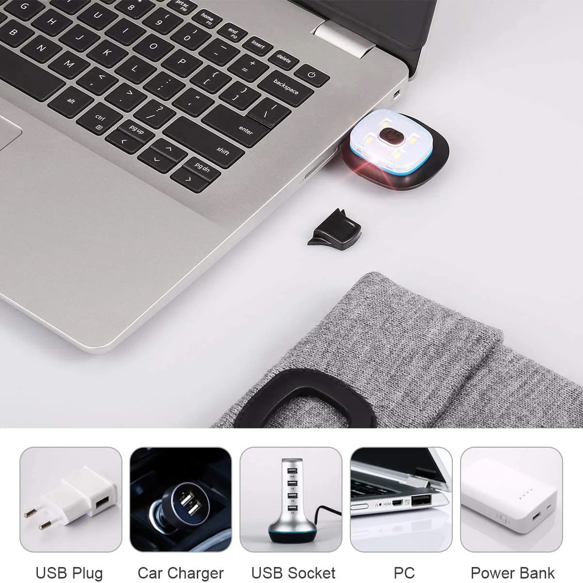 LED Headlamp Winter Cap Lighted Hat Flashlight Gifts 3