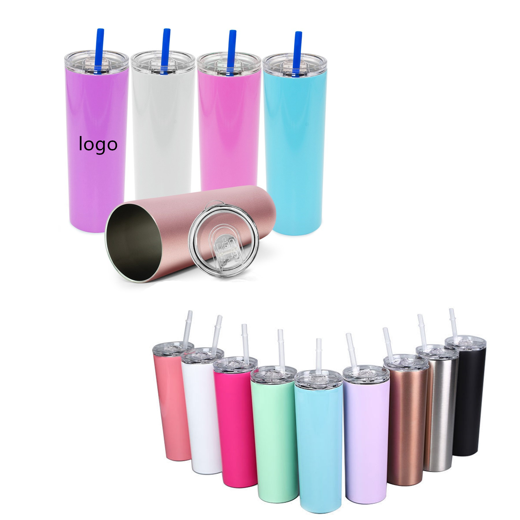 20oz Stainless Steel Slim Tumblers Double Wall Vacuum 2
