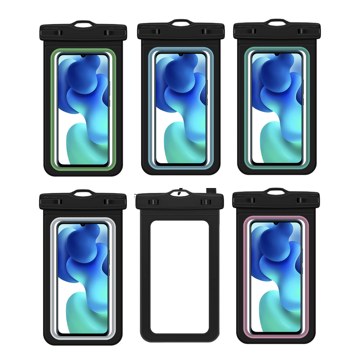 Waterproof Phone Pouch with Lanyard and Touchscreen Window 1
