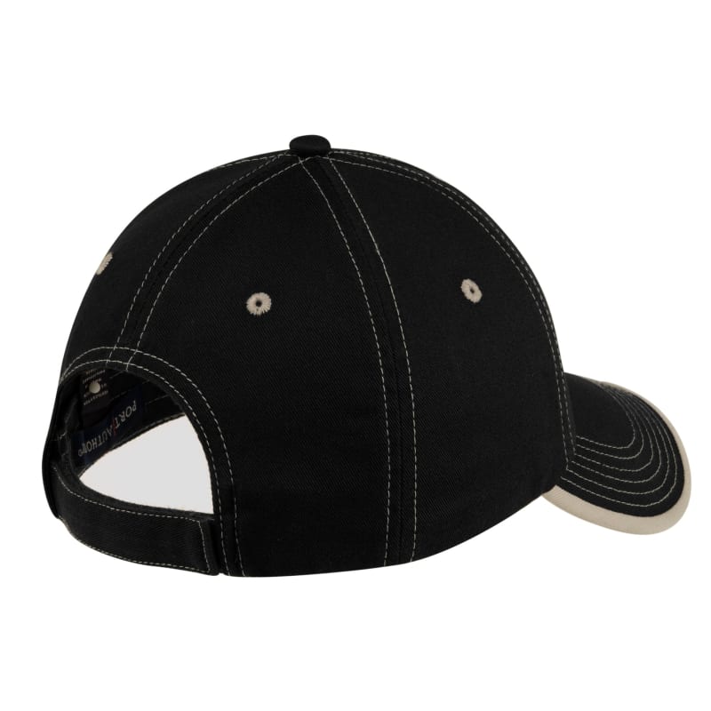 Port Authority Vintage Washed Contrast Stitch Cap. 1