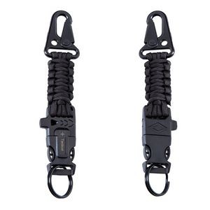 Versatile Rope Key Chain With Whistle And Flint 9