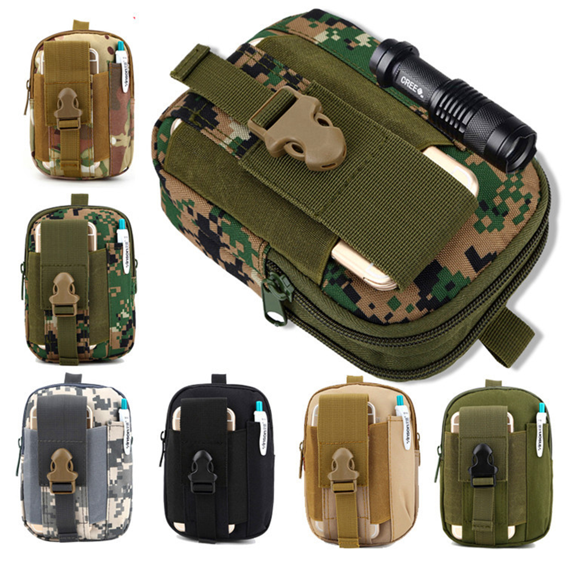 Camouflage Printed Tactical Waist Pack Pouch 2