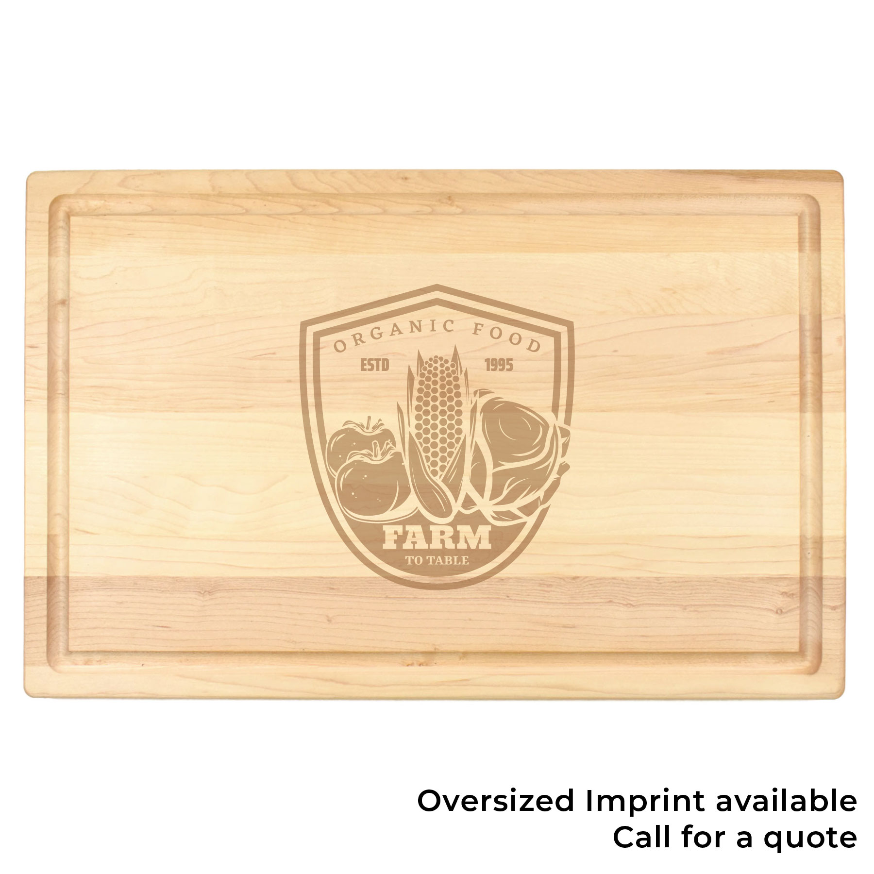 11" x 17" x 3/4" Maple Cutting Board with Juice Groove 6