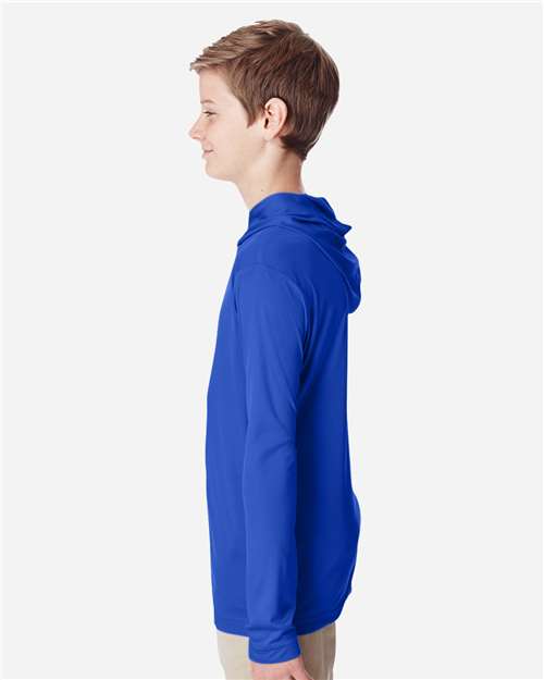 Youth Zone Performance Hooded Long Sleeve T-Shirt - TT41Y 47