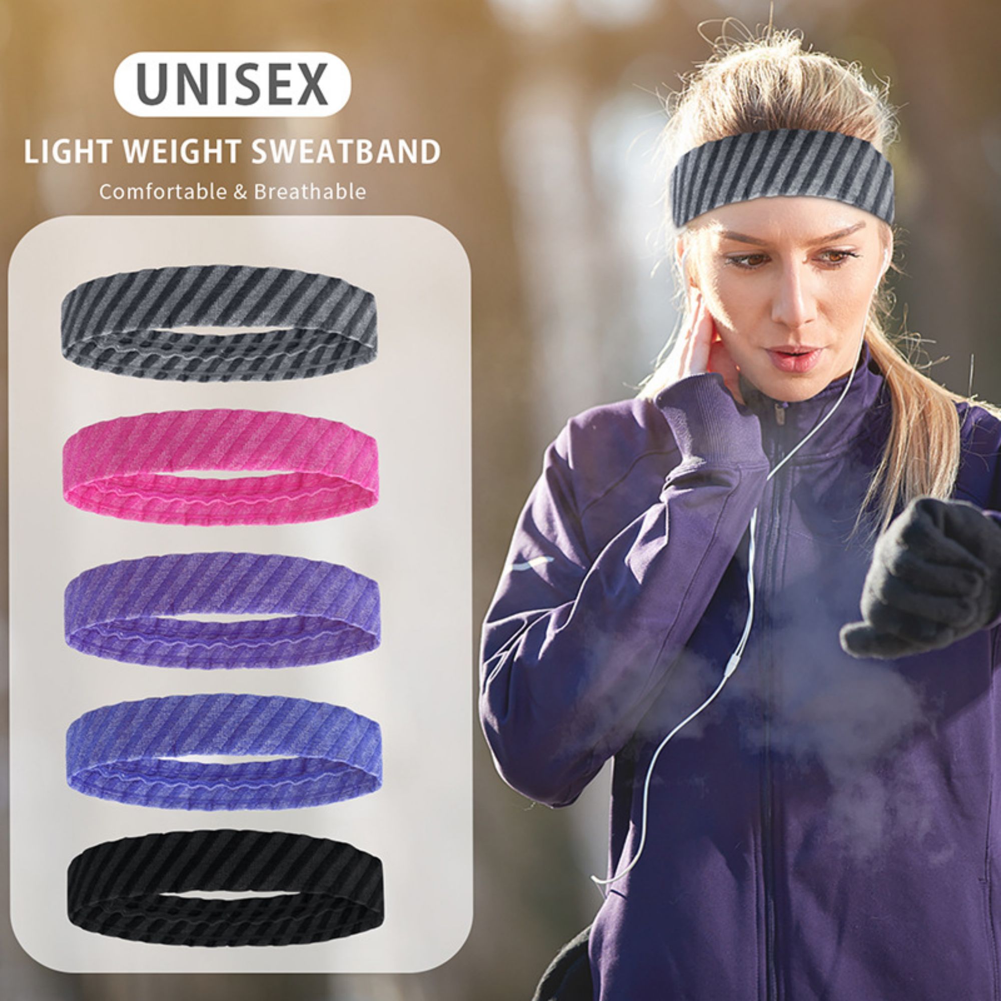 Sweatband Headbands For Running 3
