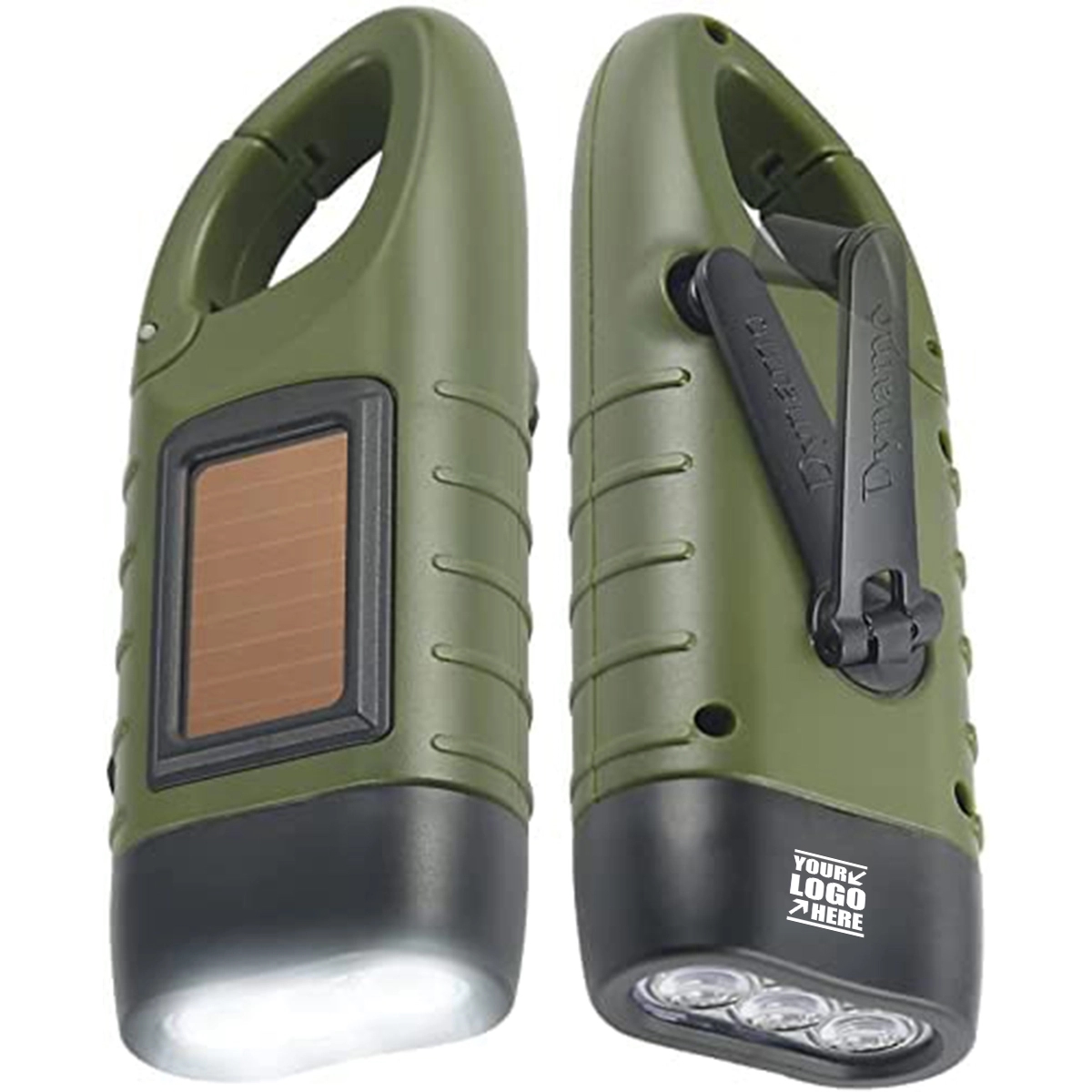 Hand Crank Solar Powered Flashlight 4