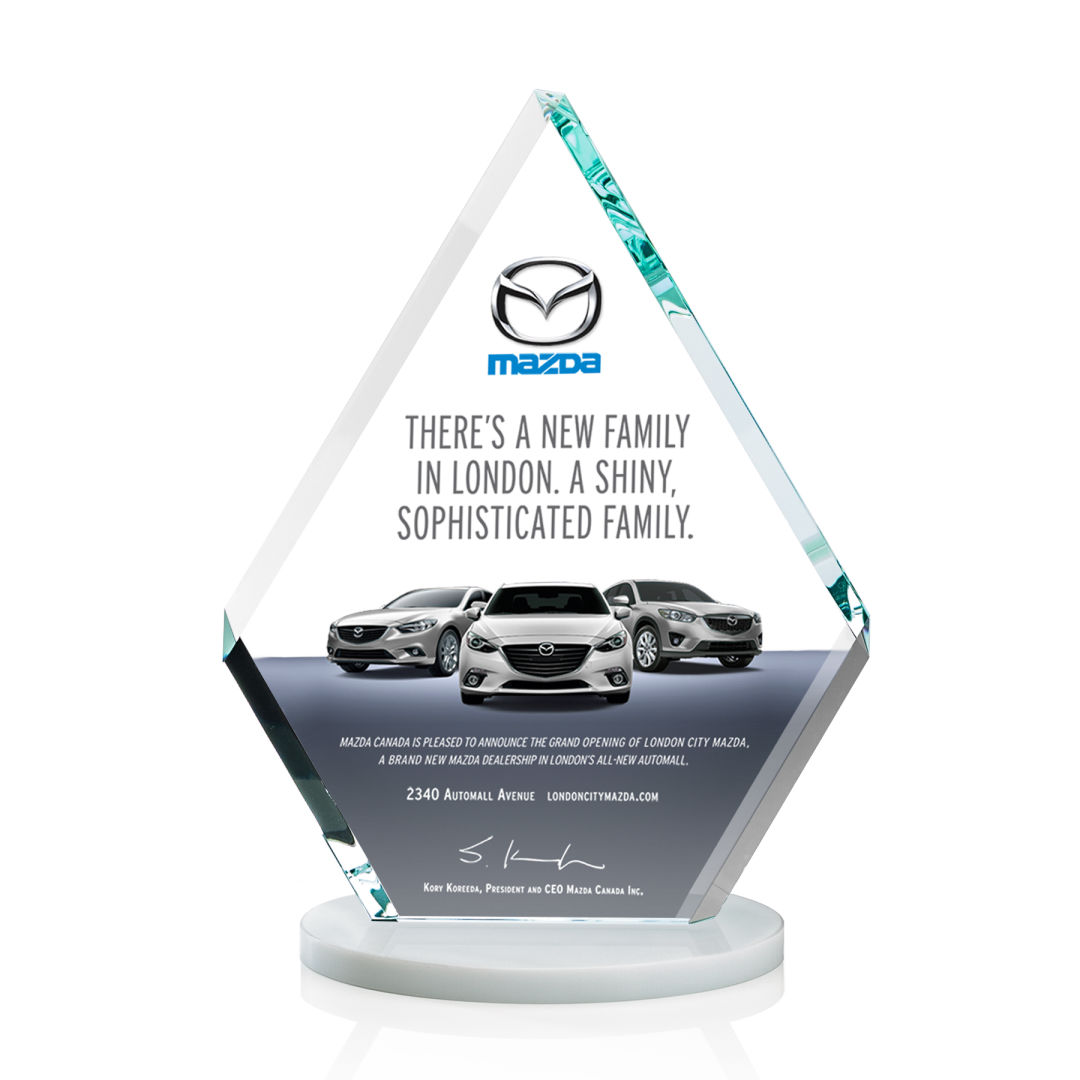 Canton VividPrint™ Award - White, custom award with logo imprint 8