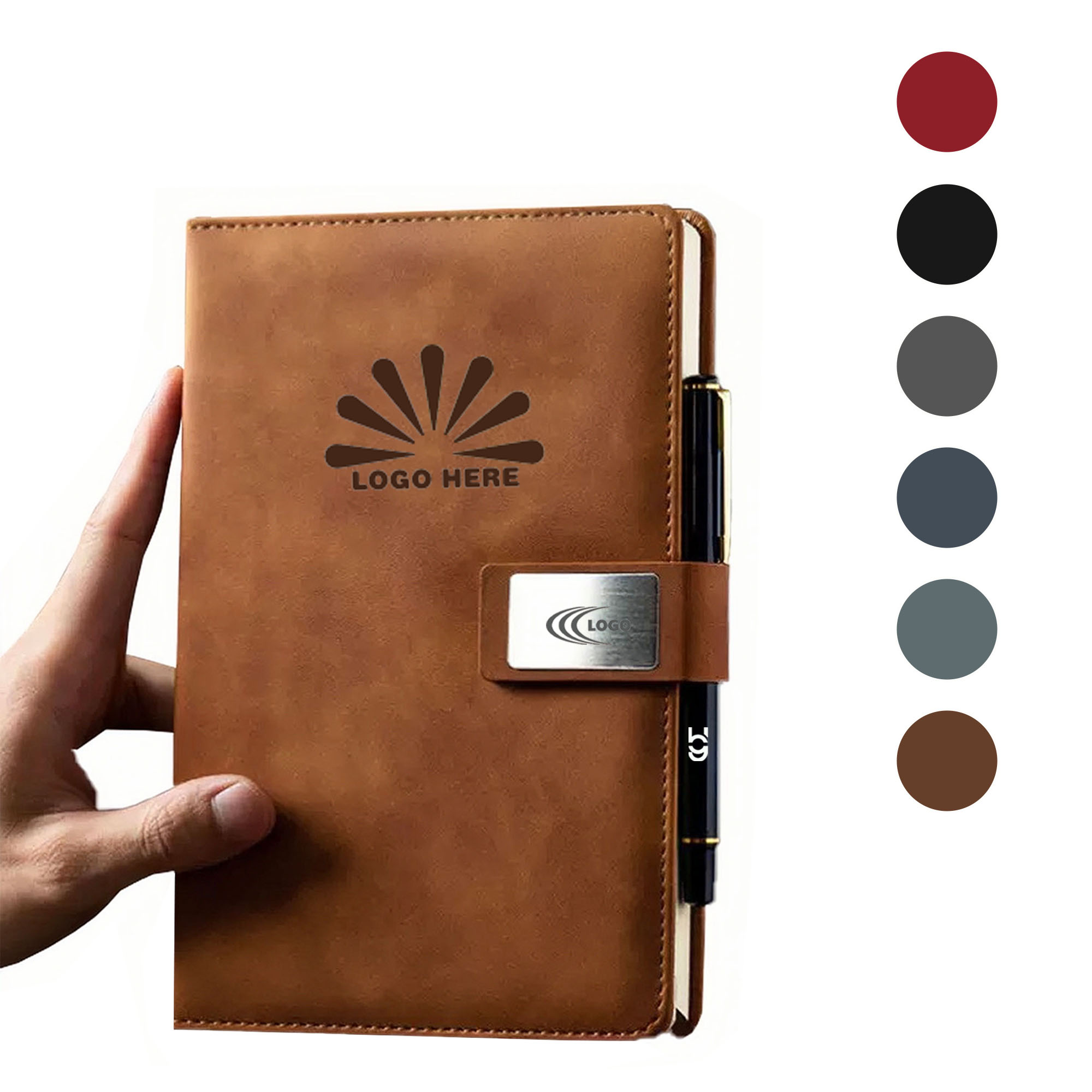 Premium A5 Leather Notebook and Pen Set 2