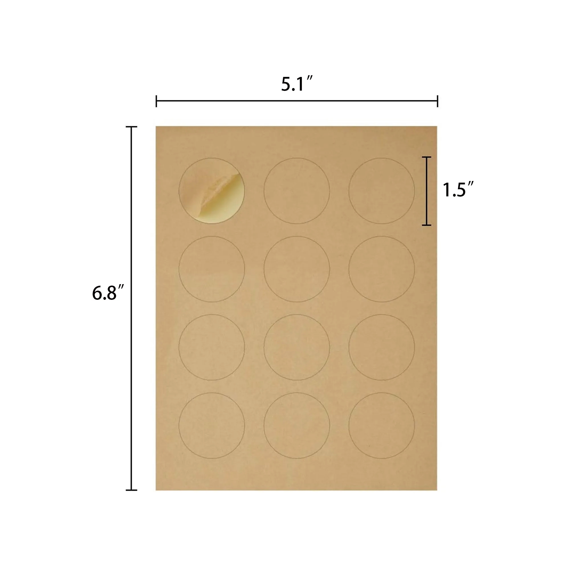 MOQ500 1.5" Round Kraft Gift Box Seal Label 5